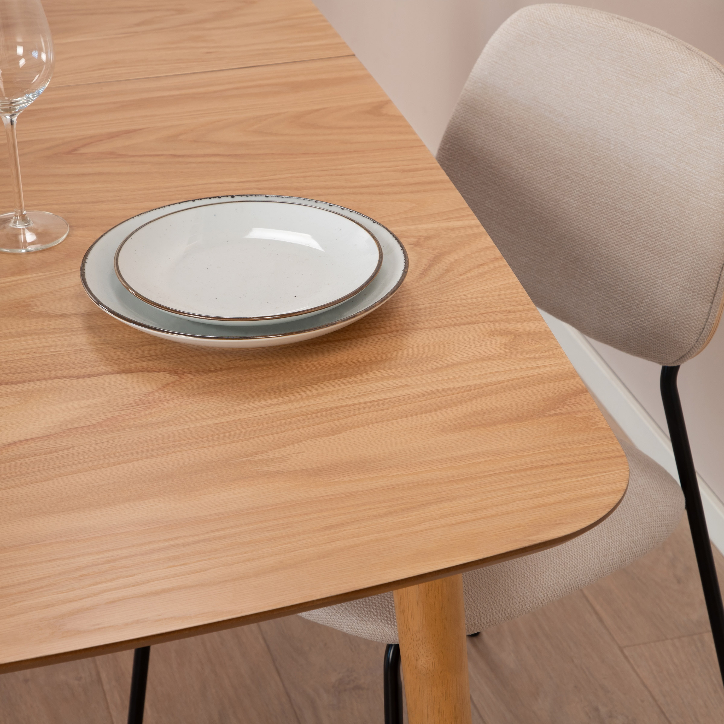Sohome Uitschuifbare Eettafel 'Montreux' Eiken, 180-219 x 90cm