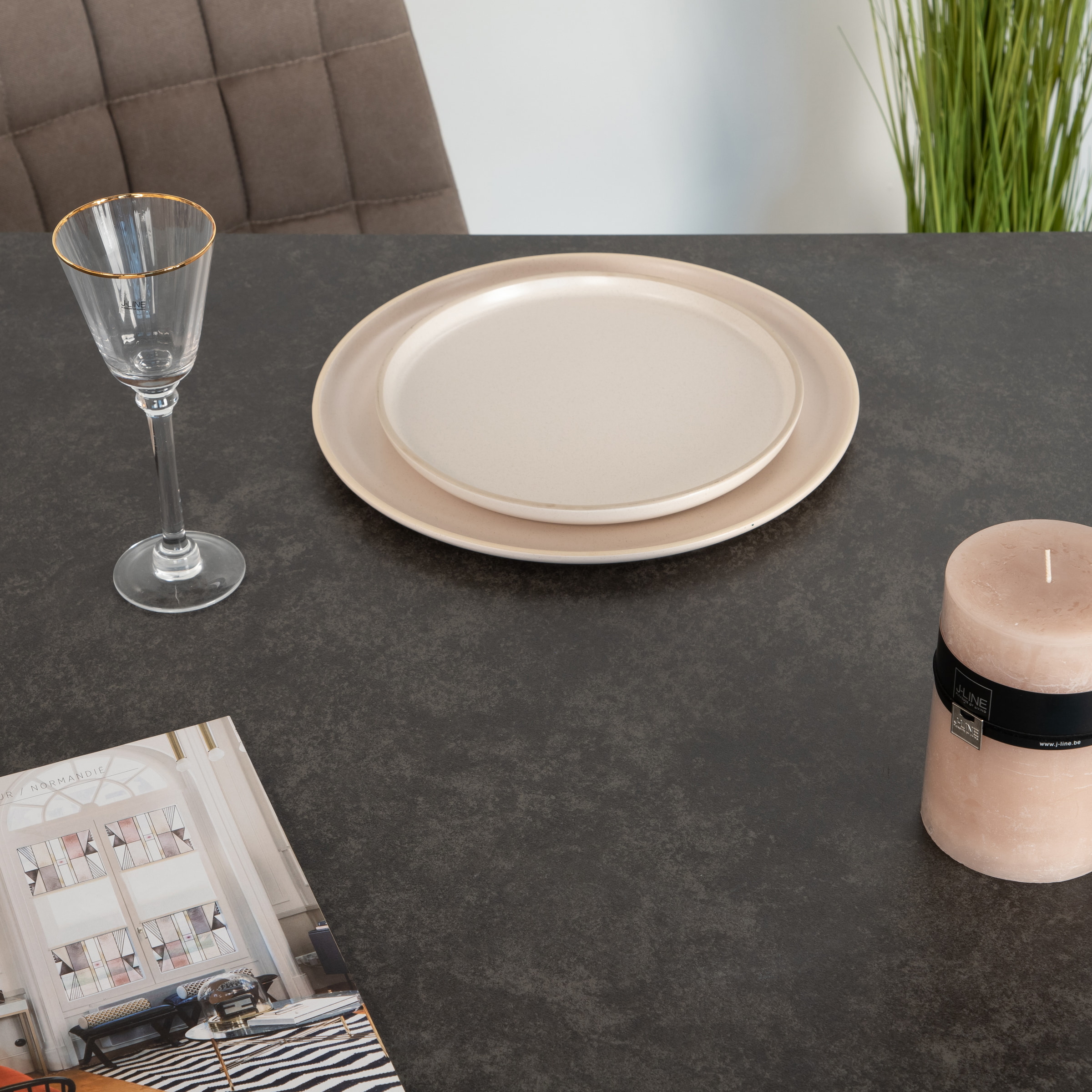 Sohome Eettafel 'Parker' Keramiek, 160 x 90cm, kleur Zwart