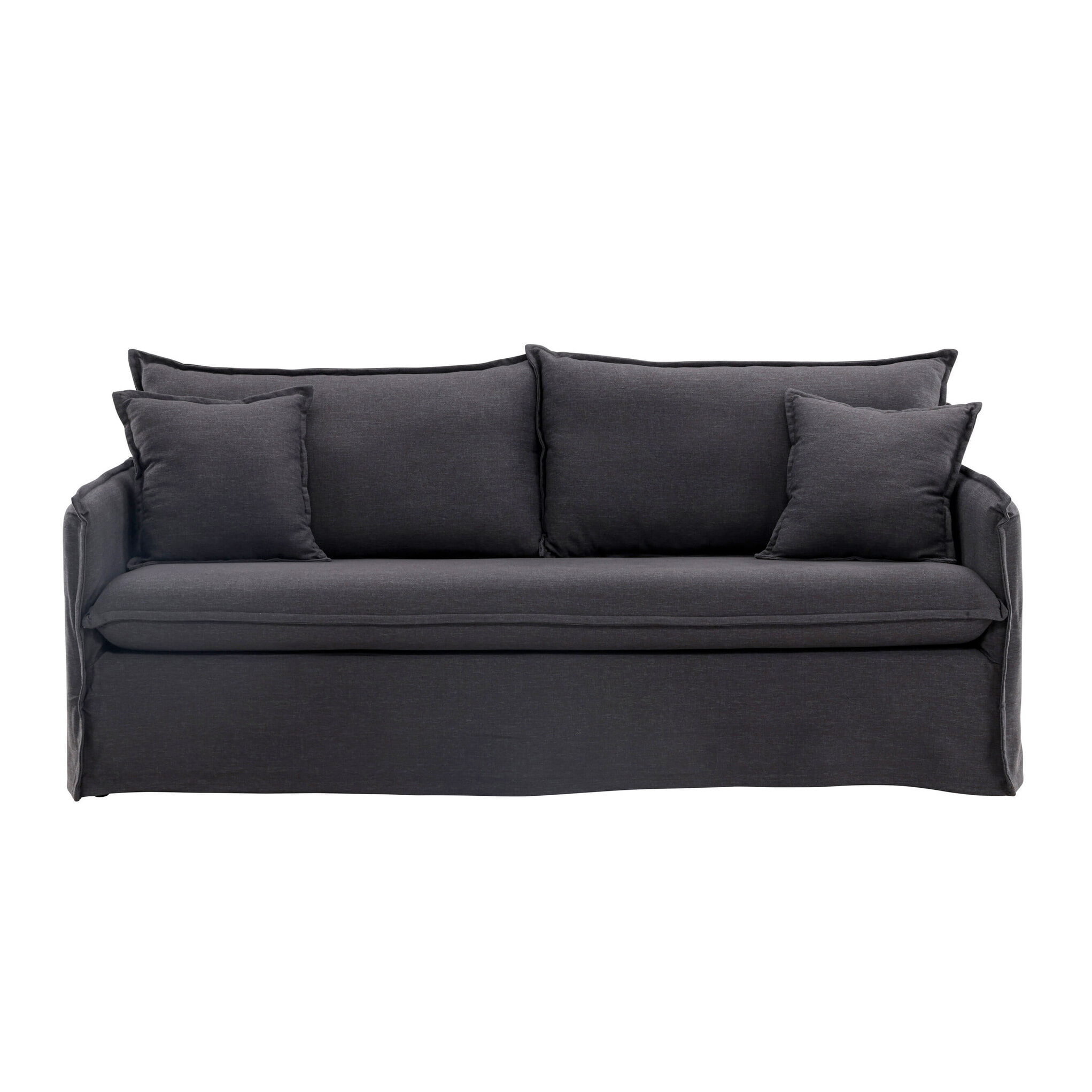 Nohr 3-zits Bank 'Elden' Linnen, kleur Zwart