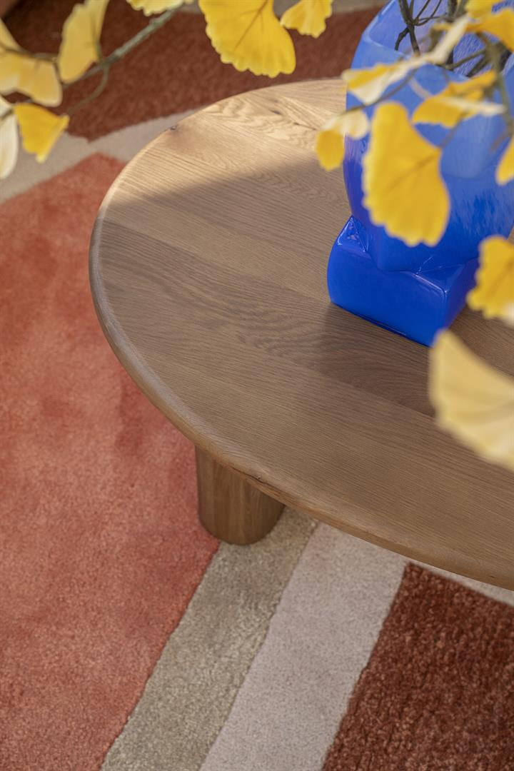Eleonora Organische Salontafel 'Josh' Eiken, 140 x 60cm, kleur Bruin