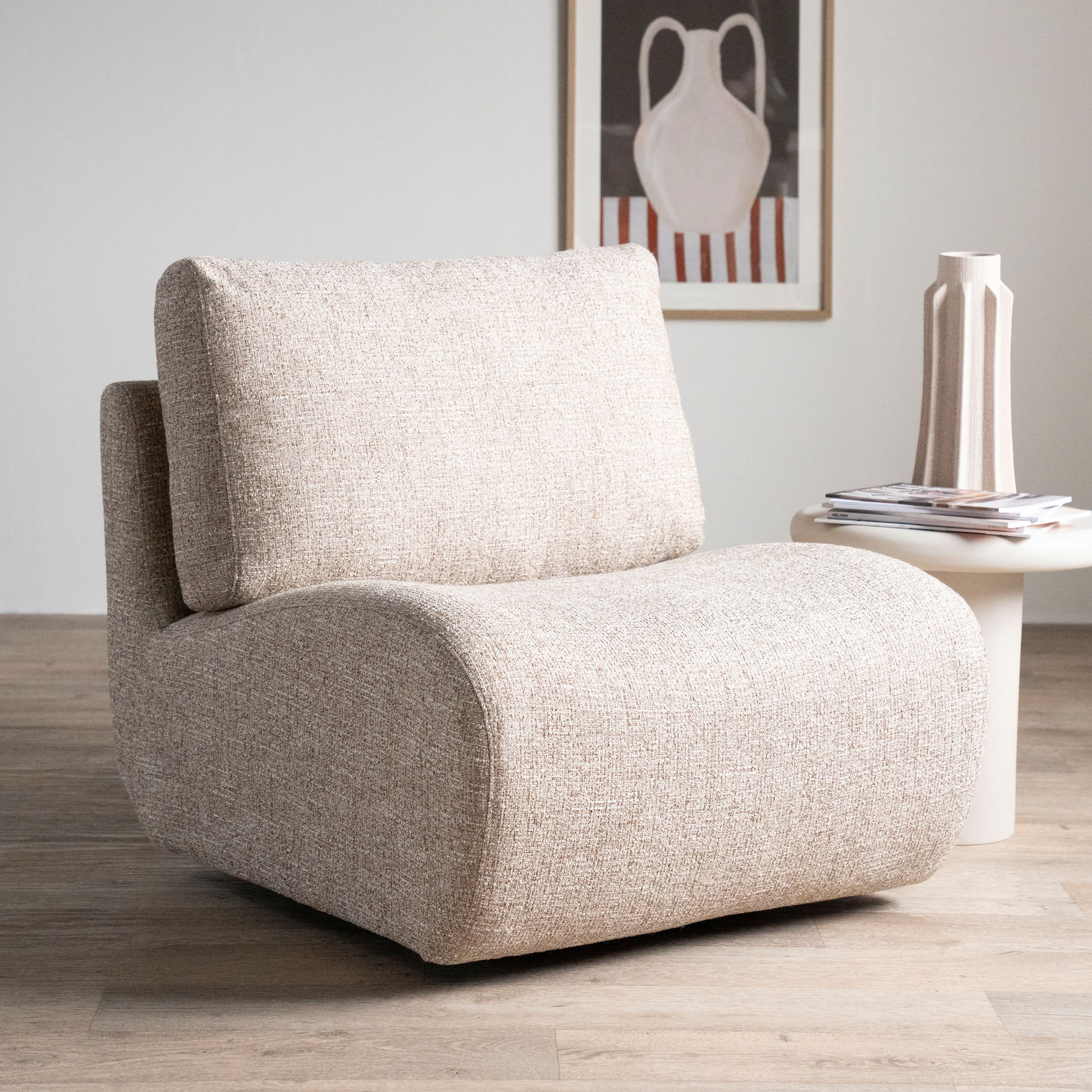 Eleonora Draaifauteuil Lucia - Taupe
