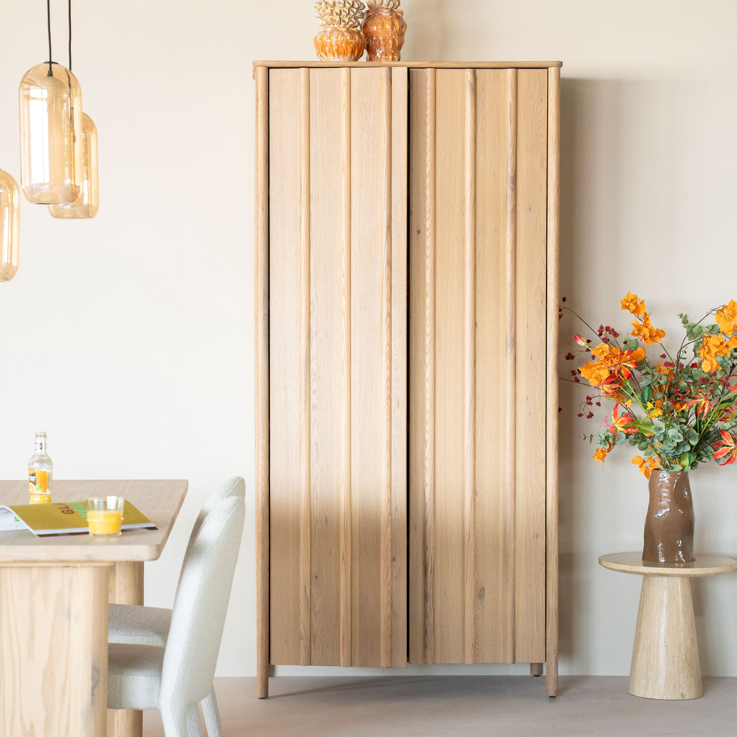 Eleonora Opbergkast 'Jake' Eiken, 210 x 102cm