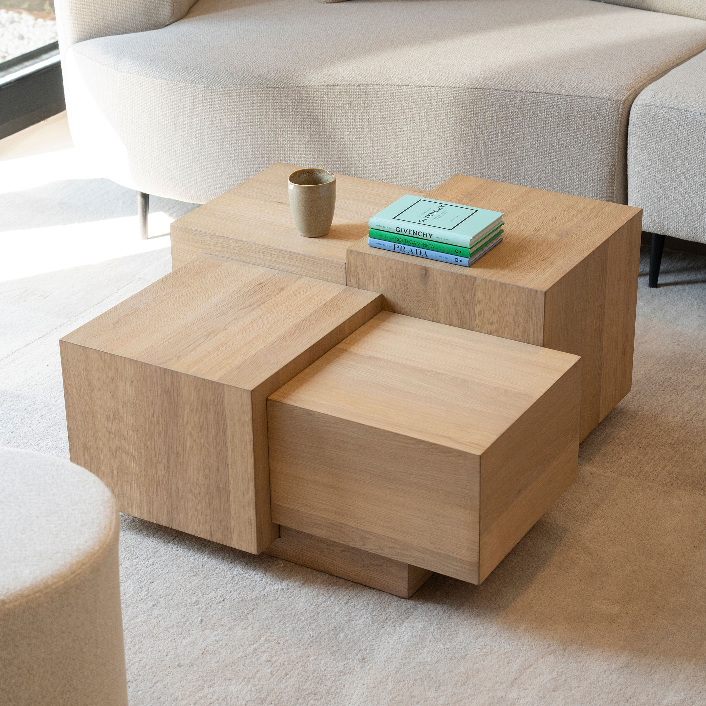 Eleonora Salontafel 'Quinten' Eiken, kleur Naturel