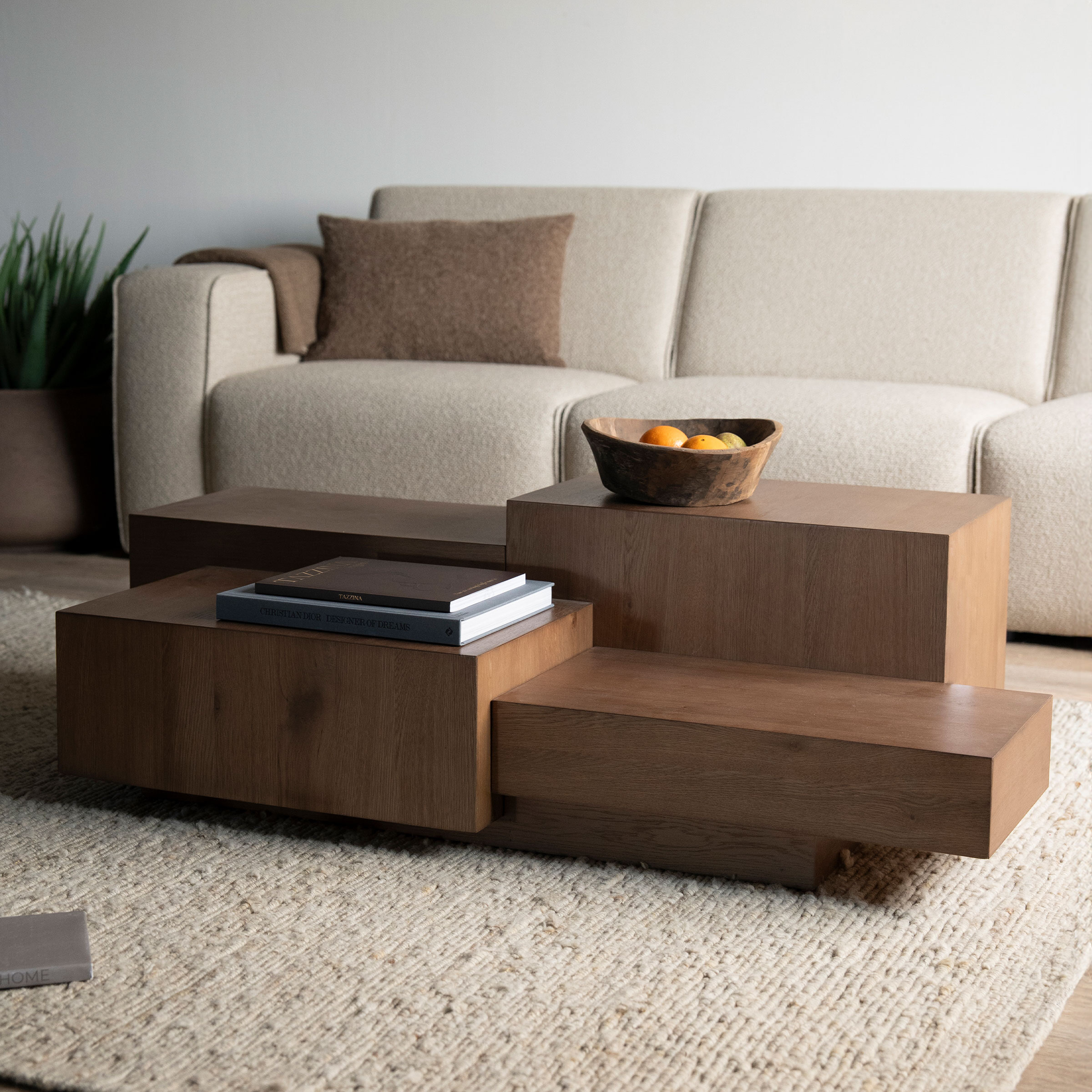 Eleonora Salontafel 'Quinten' Eiken, kleur Bruin