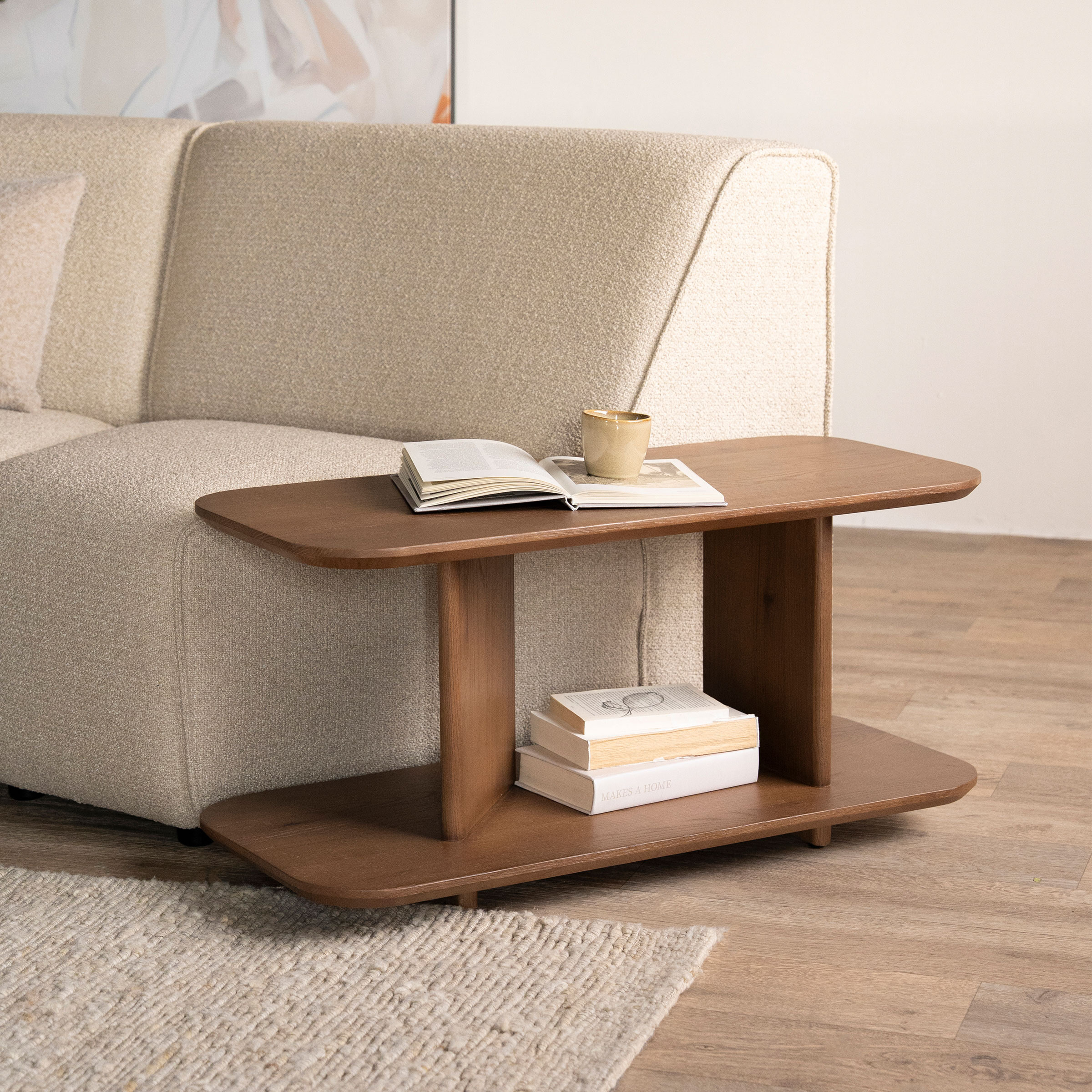 Eleonora Bijzettafel 'Ty' Eiken, 90 x 40cm