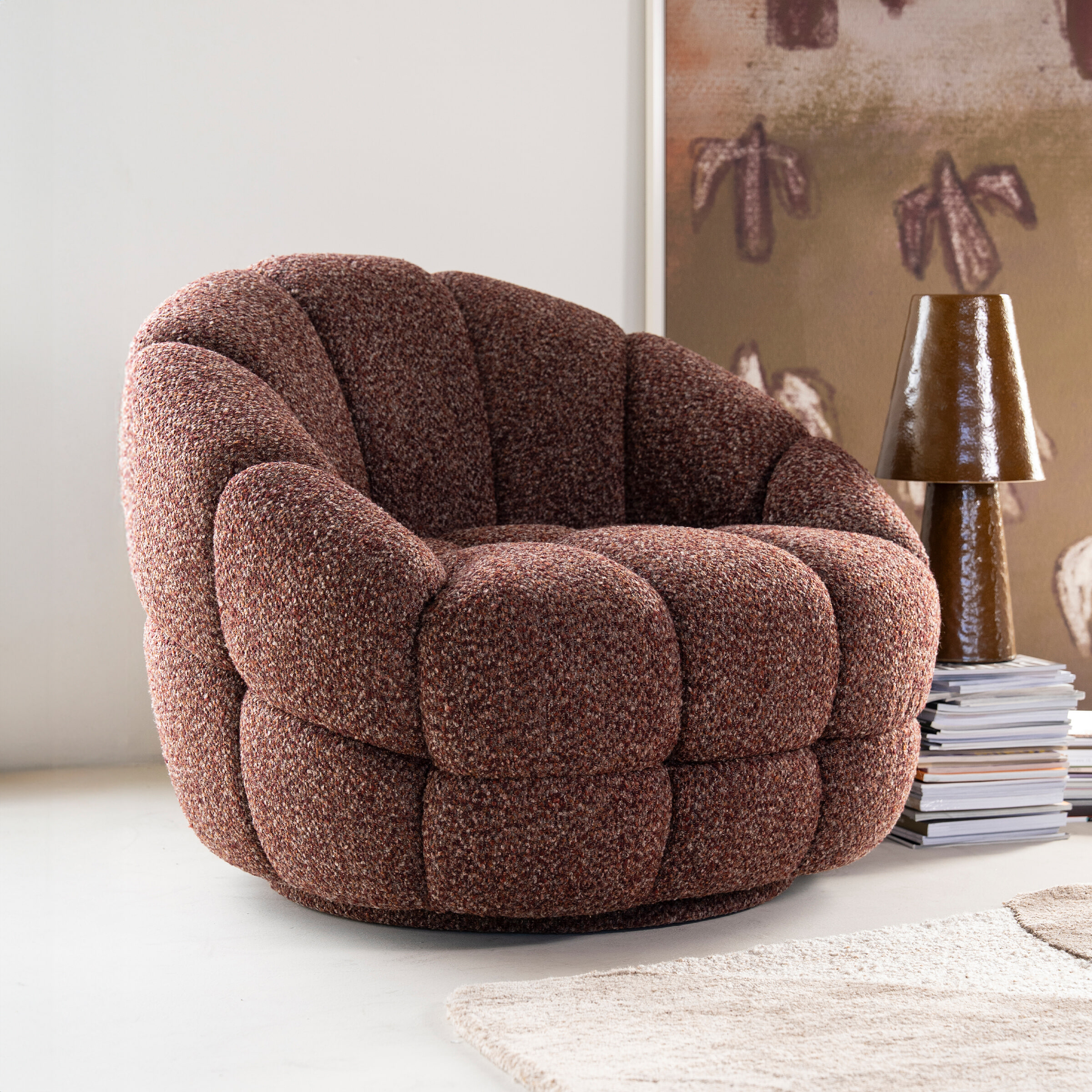Eleonora Fauteuil 'Tina' Bouclé
