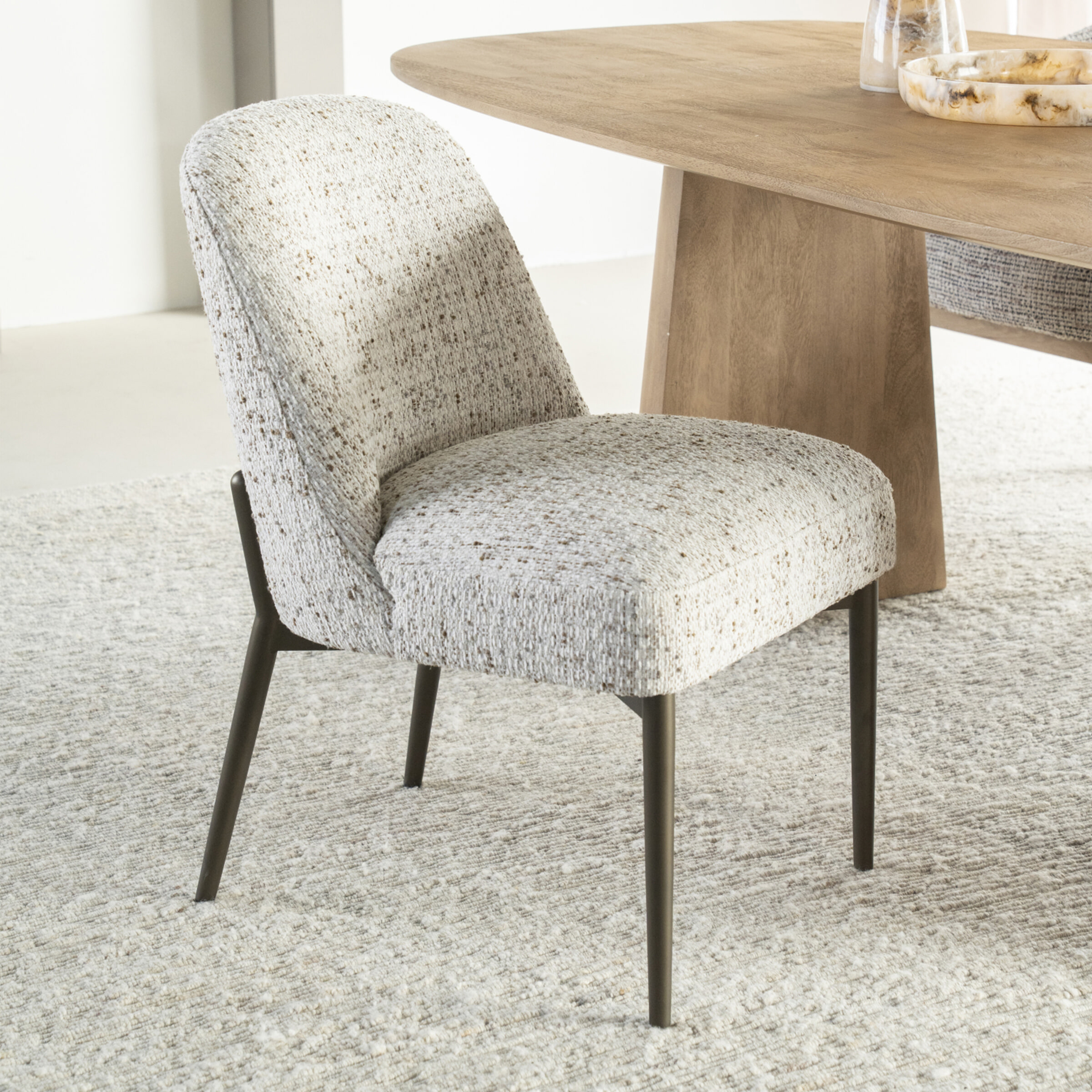 Eleonora Eetkamerstoel 'Tobias' Geweven stof