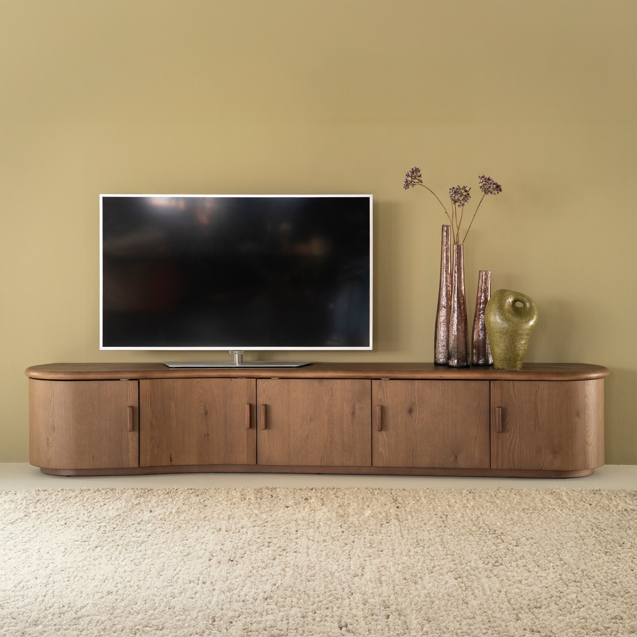 Eleonora TV-meubel 'Josh' Eiken, 240cm, kleur Bruin
