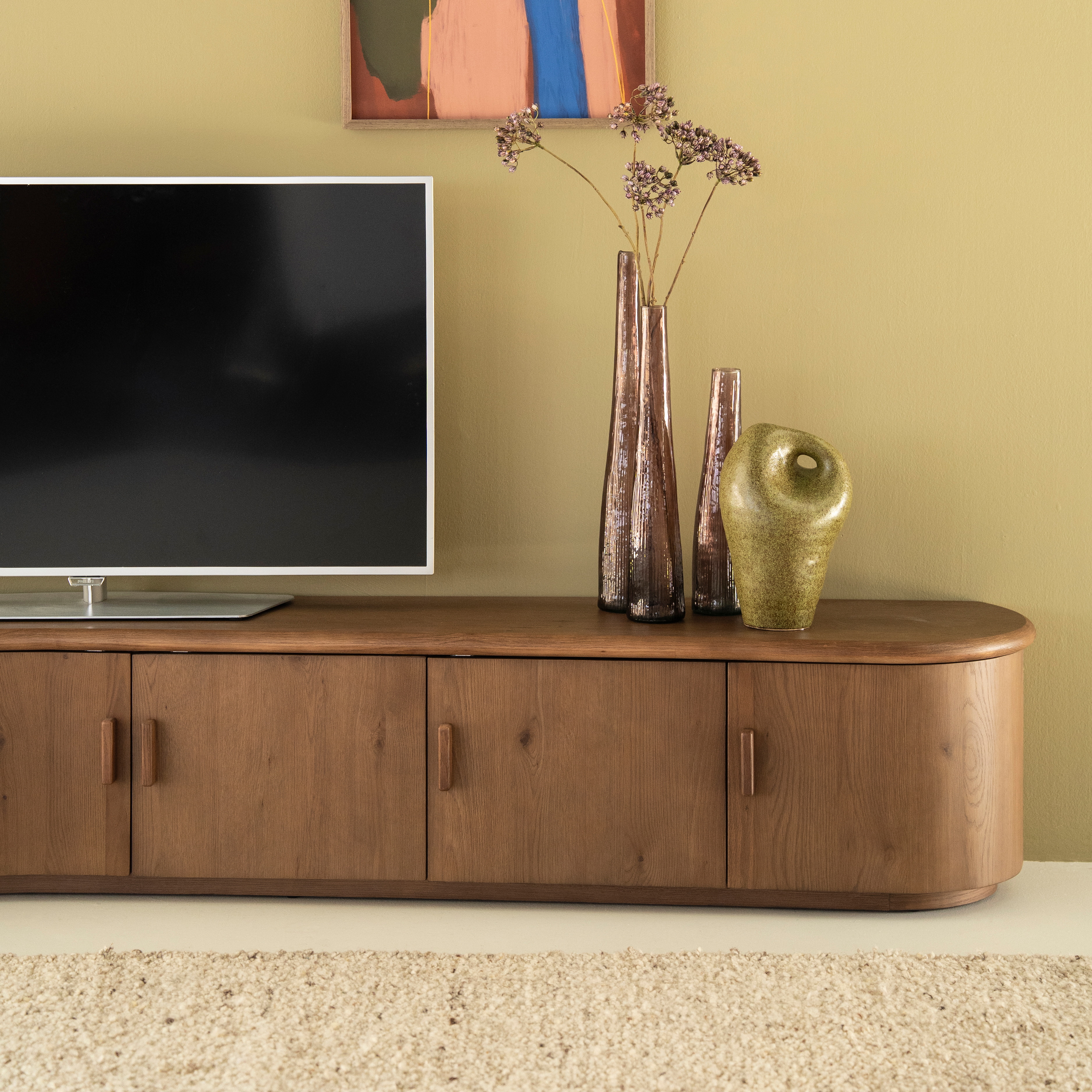 Eleonora TV-meubel 'Josh' Eiken, 240cm, kleur Bruin