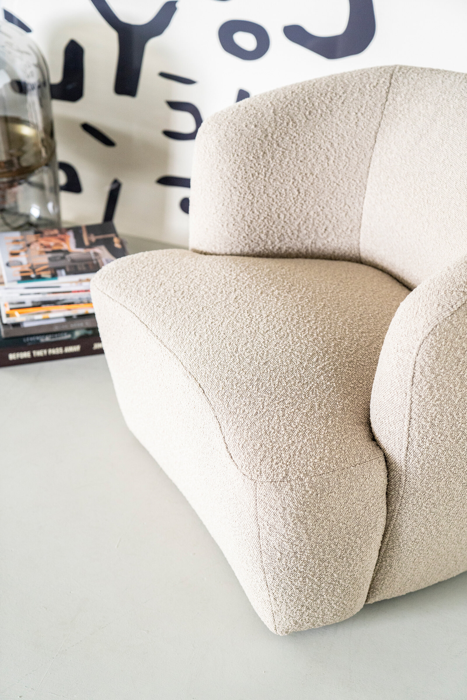 Eleonora Fauteuil 'Charlotte' Bouclé, kleur Taupe Copenhagen