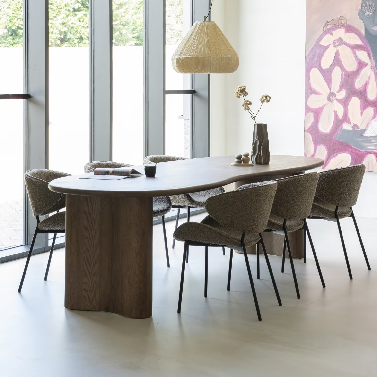 Eleonora Organische Eettafel Josh Eiken, 250 x 110cm - Bruin - Japandi