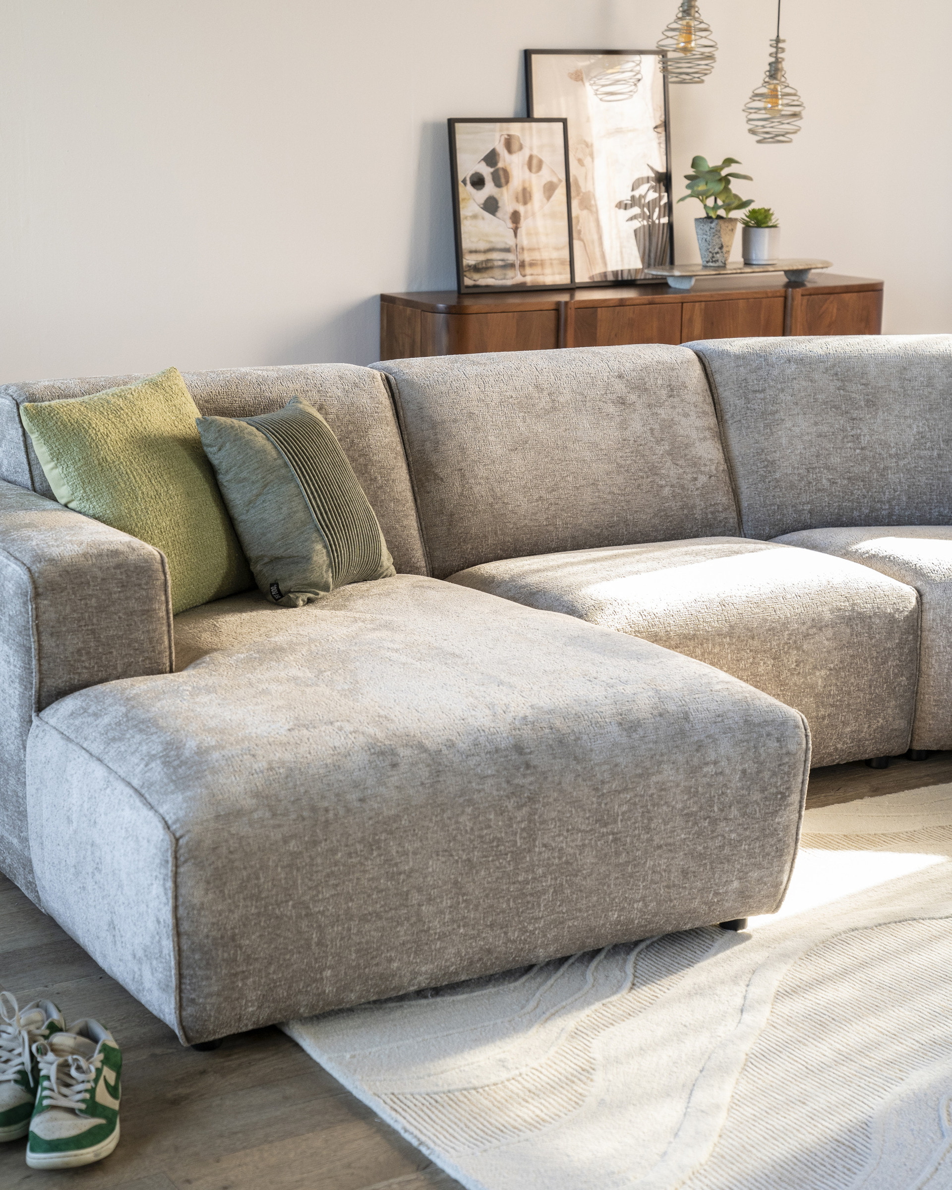 Sevn Loungebank 'Elise' rechts, kleur beige