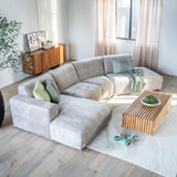 Sevn Loungebank 'Elise' links, kleur beige