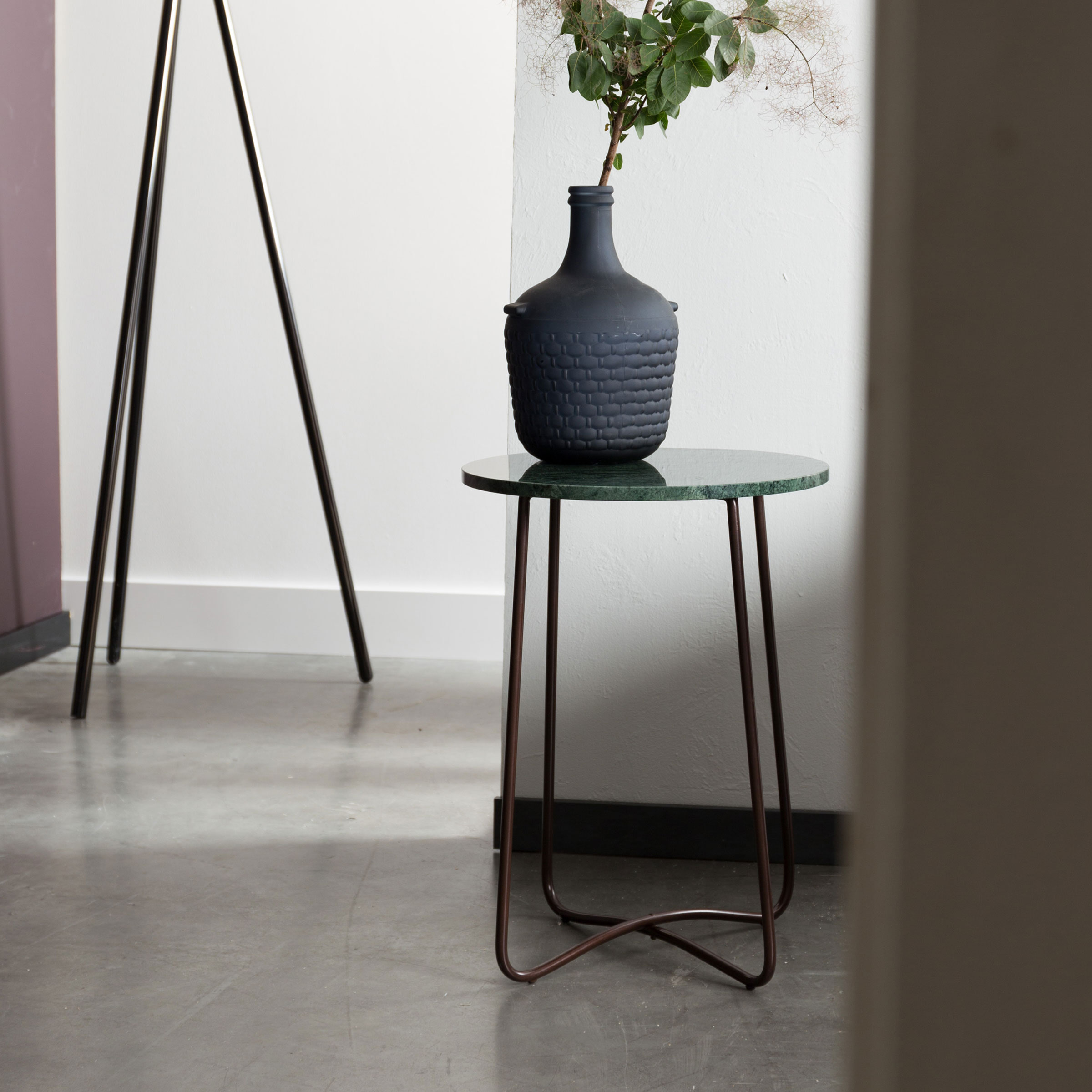 Dutchbone Bijzettafel 'Emerald' Marmer, 41cm Dutchbone Bijzettafel 'Emerald' Marmer, 41cm