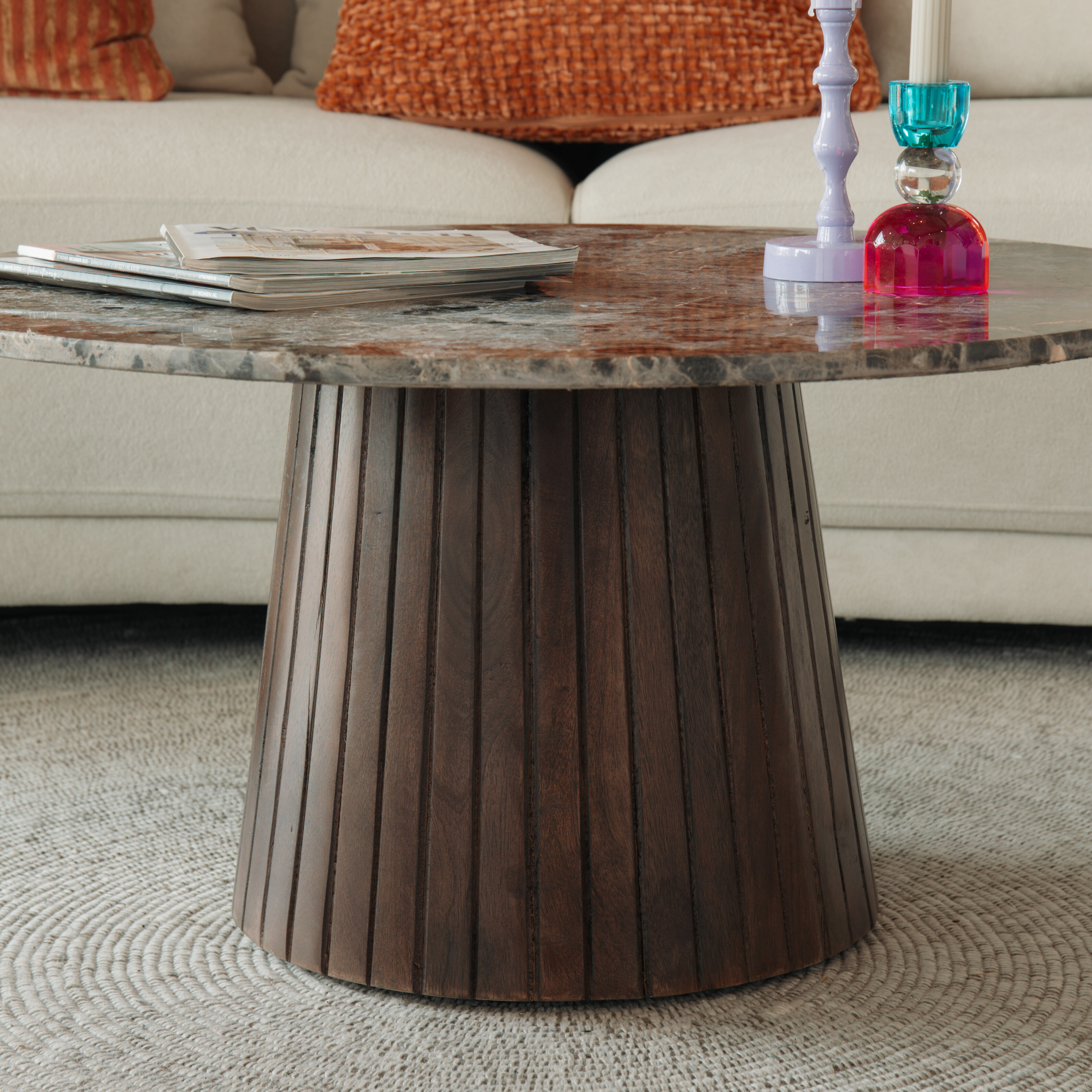 Sohome Ronde Salontafel 'Espen' Marmer, 80cm