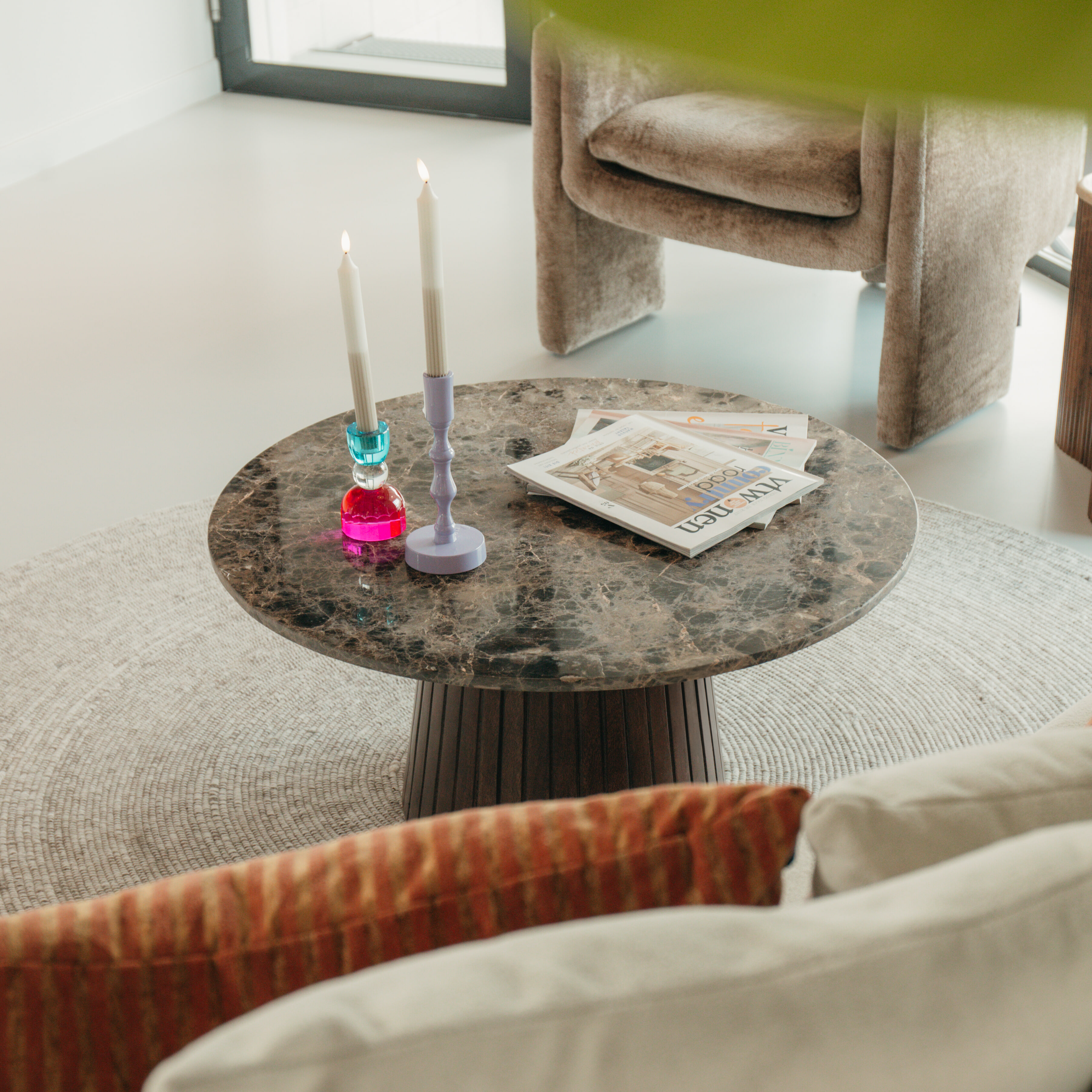 Sohome Ronde Salontafel 'Espen' Marmer, 80cm