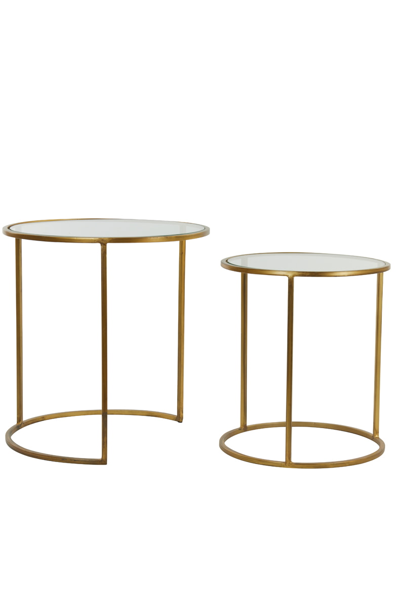 Light & Living Bijzettafel 'Duarte' Set van 2 stuks, kleur Goud