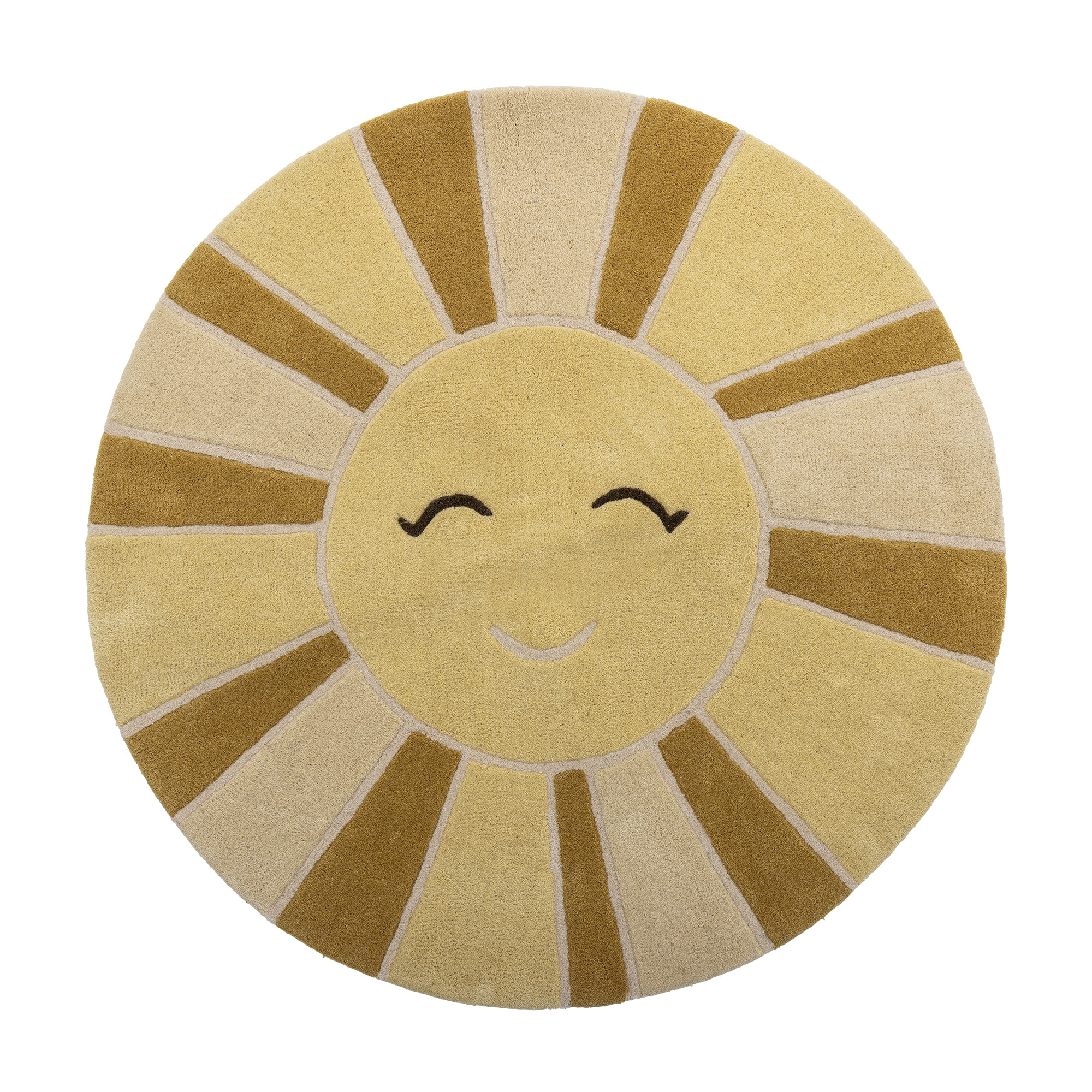 Bloomingville MINI Vloerkleed Sun, 110cm - Geel