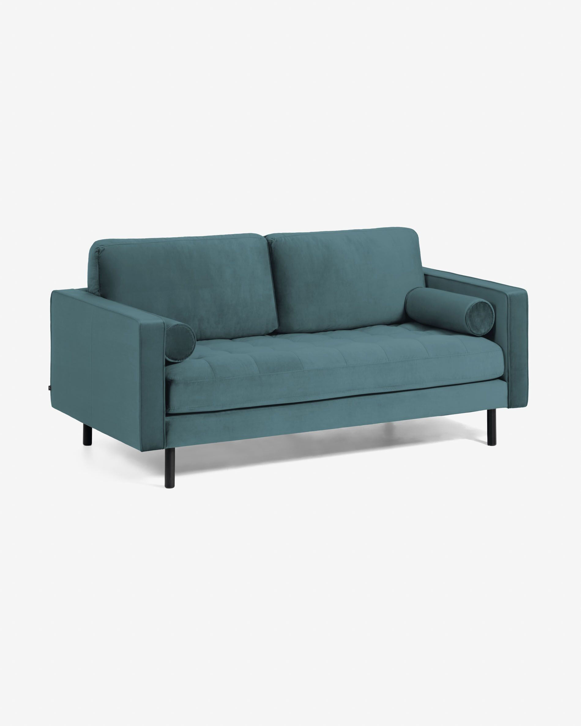 Kave Home Tweezitsbank 'Debra' Velvet, kleur Turquoise Kave Home Tweezitsbank 'Debra' Velvet, kleur Turquoise