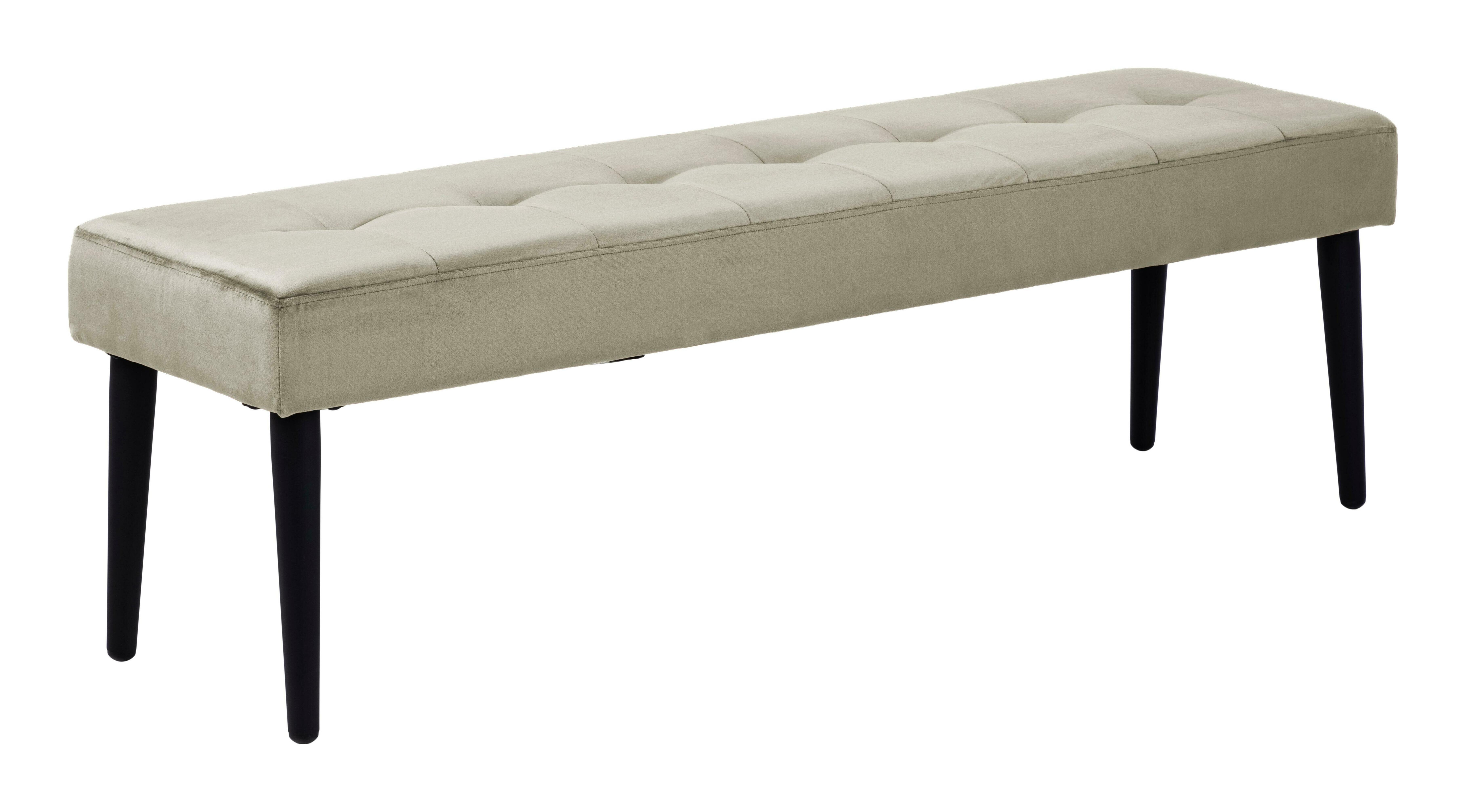Bendt Eetkamerbank 'Kiara' 140cm, Velvet, kleur Sand Bendt Eetkamerbank 'Kiara' 140cm, Velvet, kleur Sand