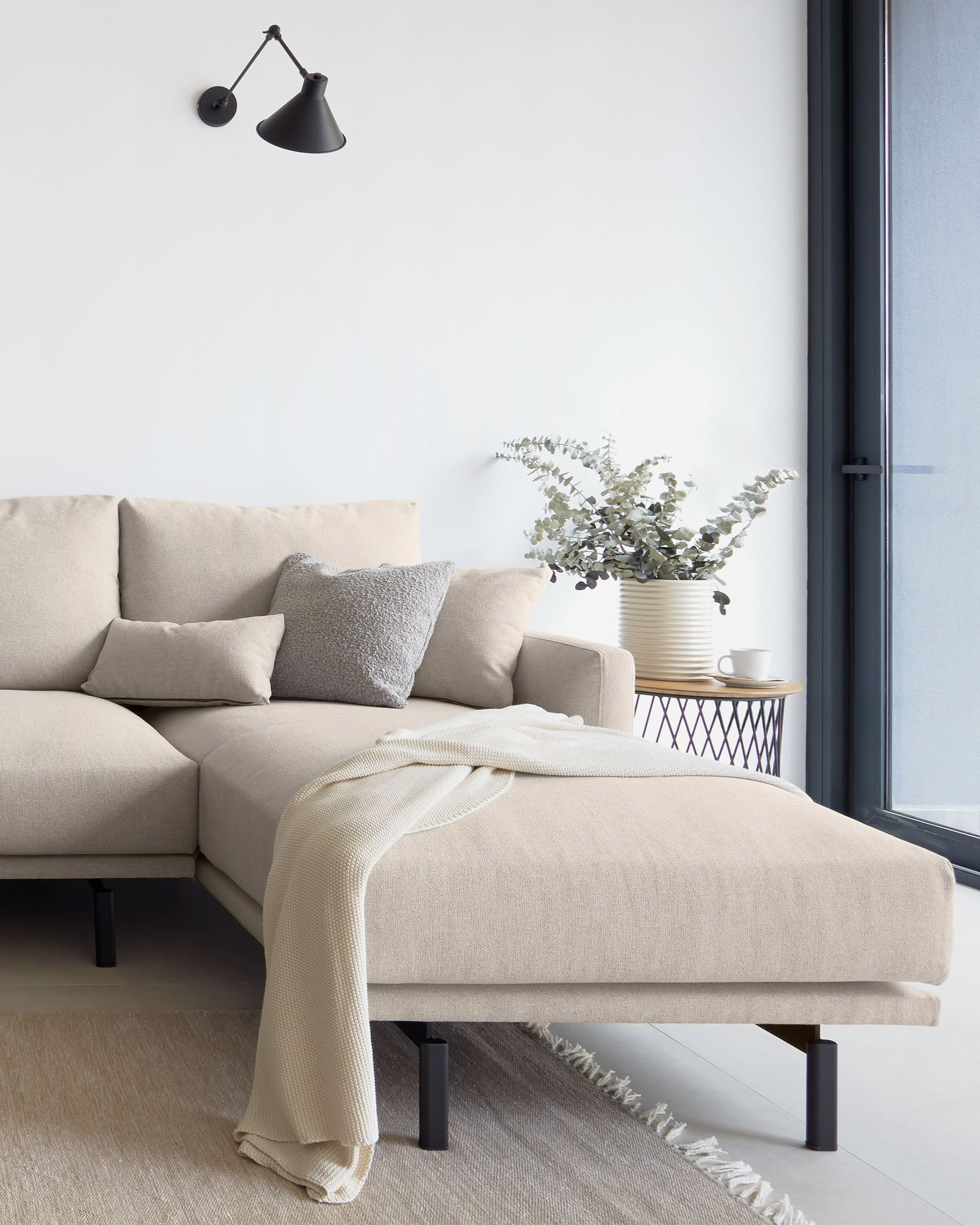 Kave Home 3-zits Loungebank 'Galene' Rechts, kleur Beige