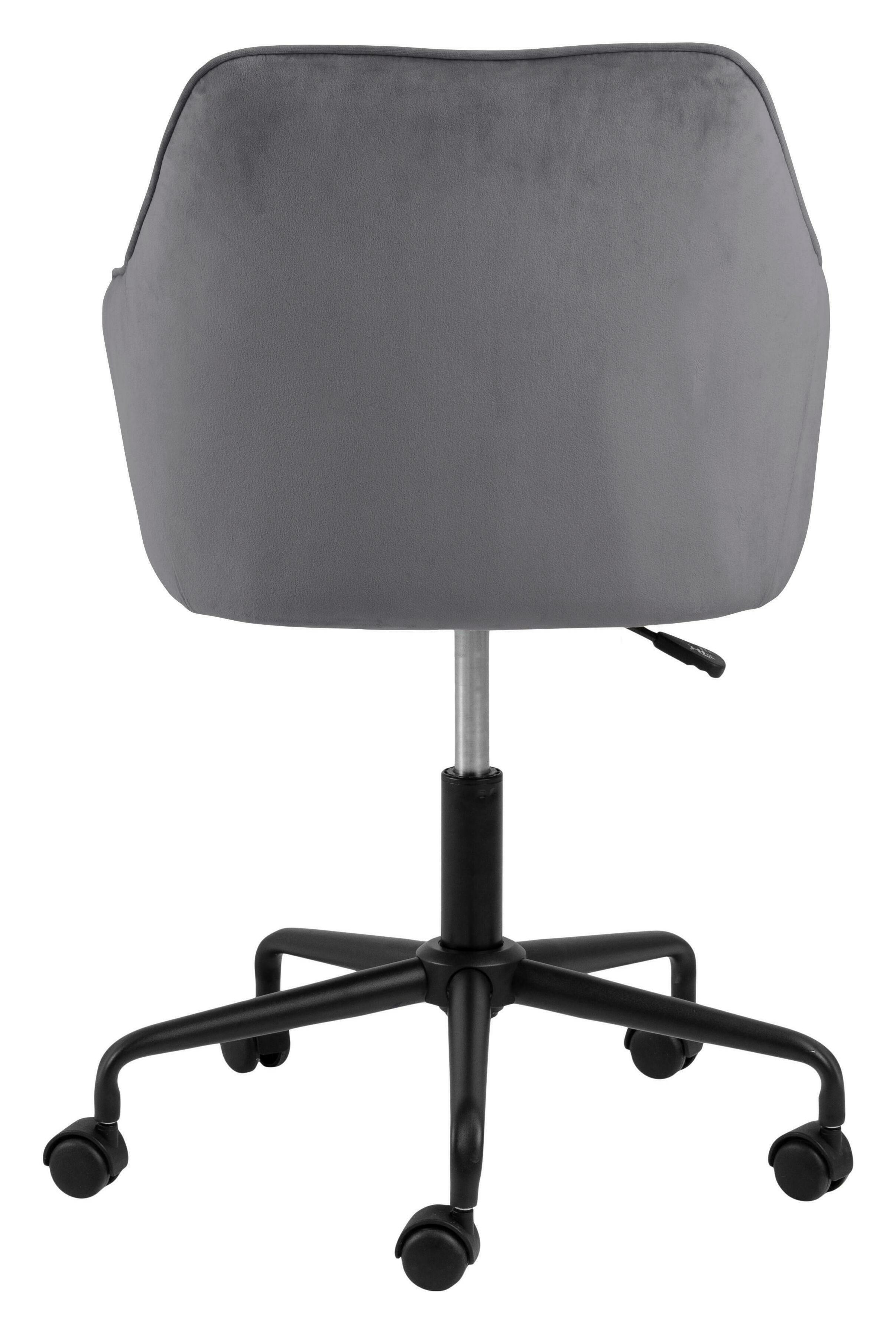 Bendt Bureaustoel 'Loren' Velvet, kleur Dark Grey