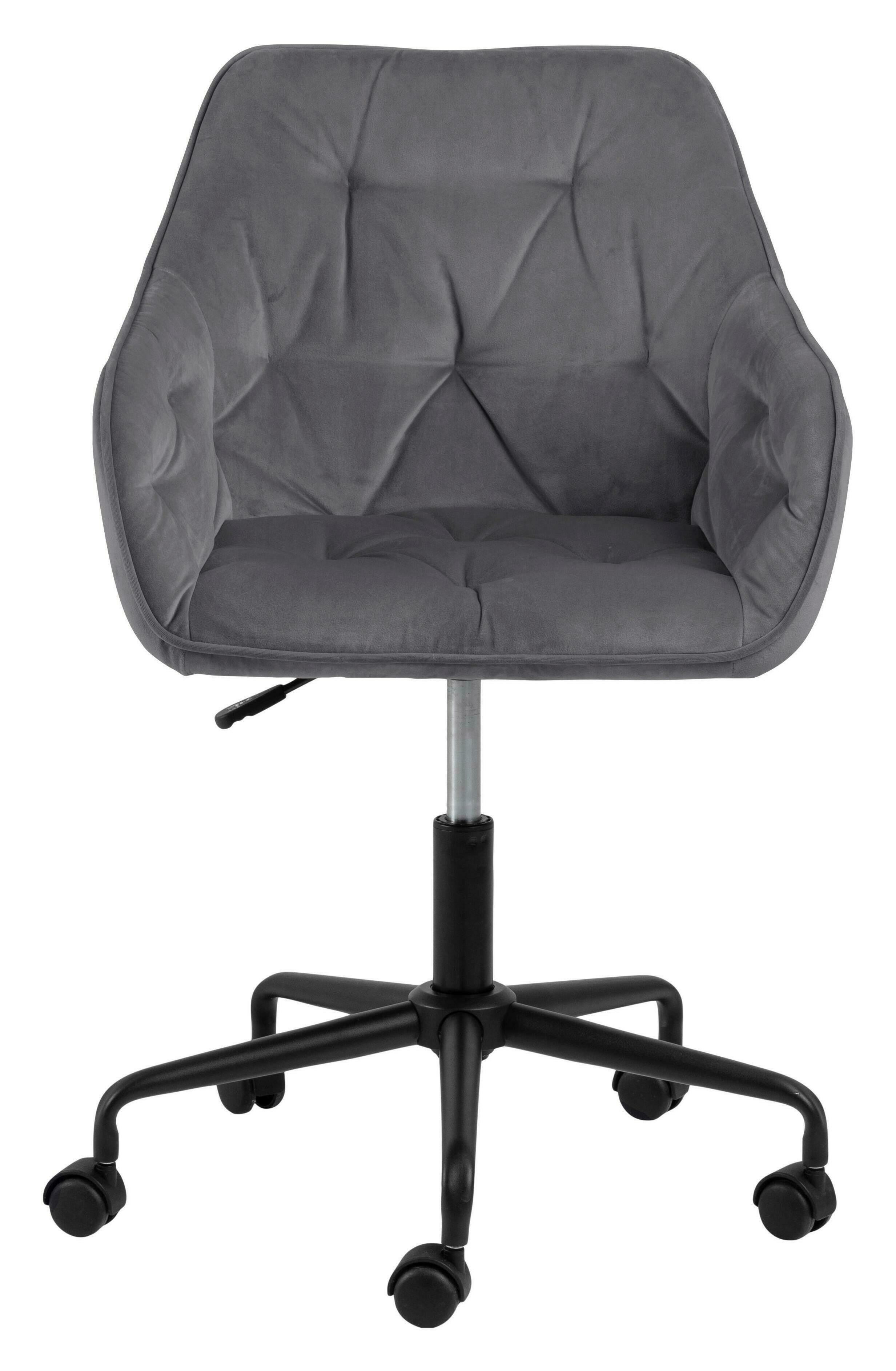 Bendt Bureaustoel 'Loren' Velvet, kleur Dark Grey