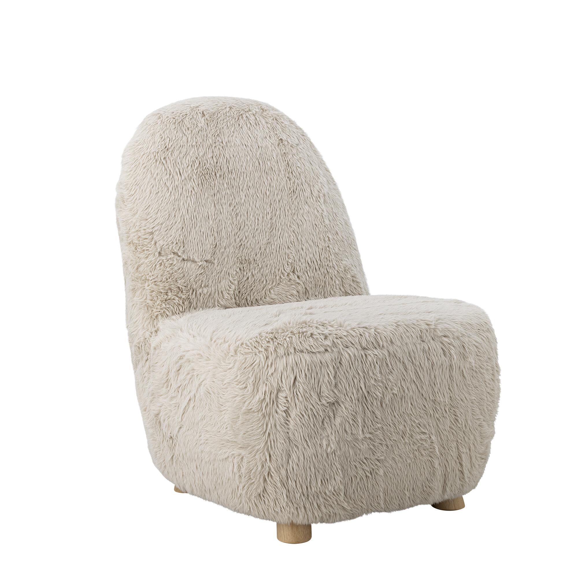 Bloomingville Fauteuil Yvona Furry stof - Naturel