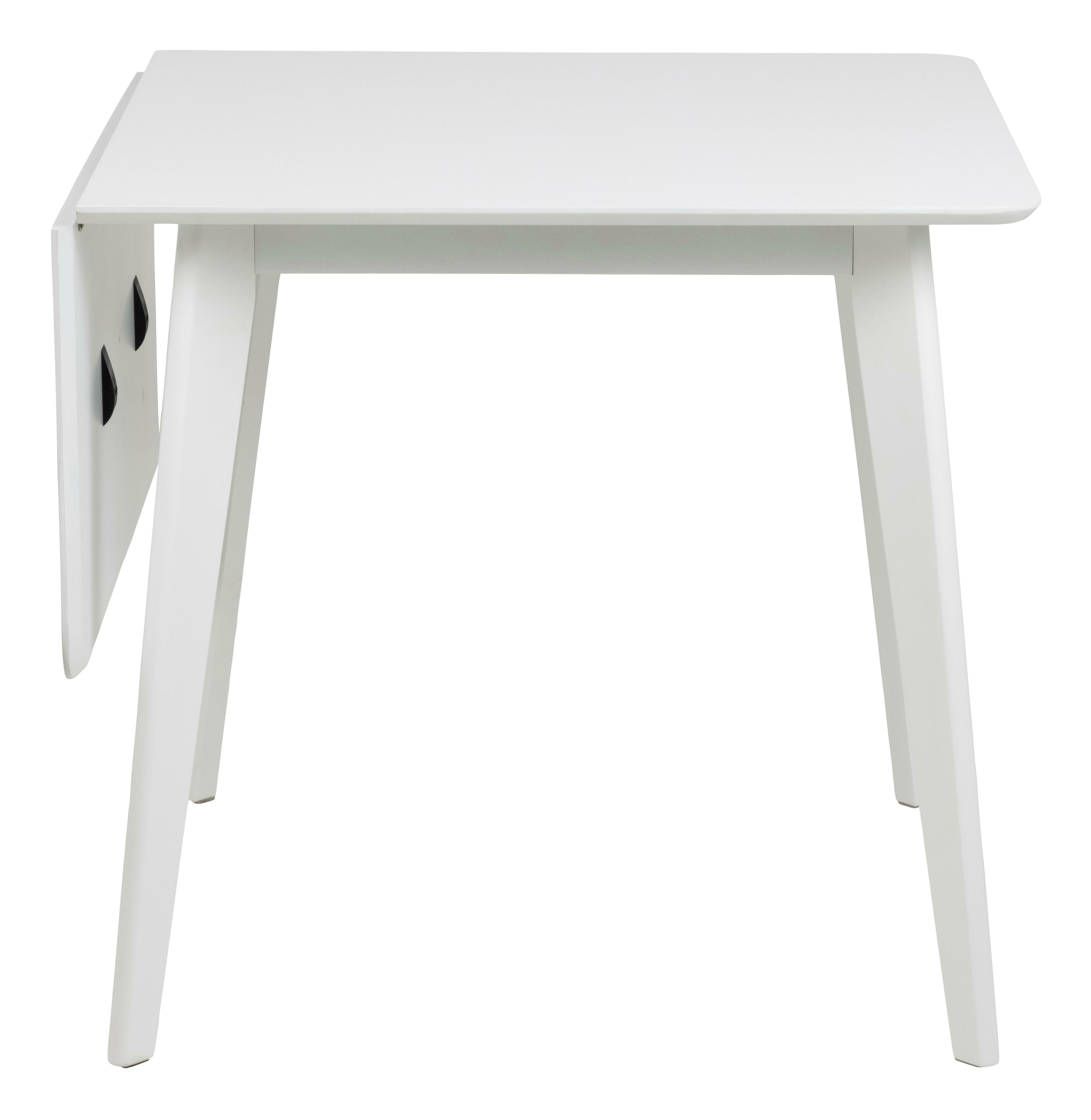 Bendt Uitschuifbare Eettafel 'Torkil' 80-120 x 80cm, kleur Wit