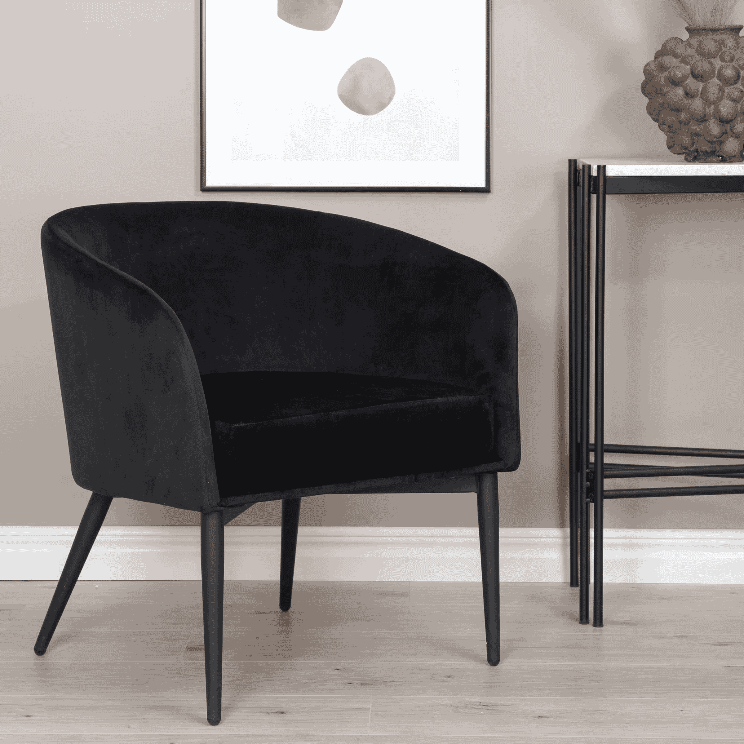 Nohr Fauteuil Jennilee Velvet - Zwart