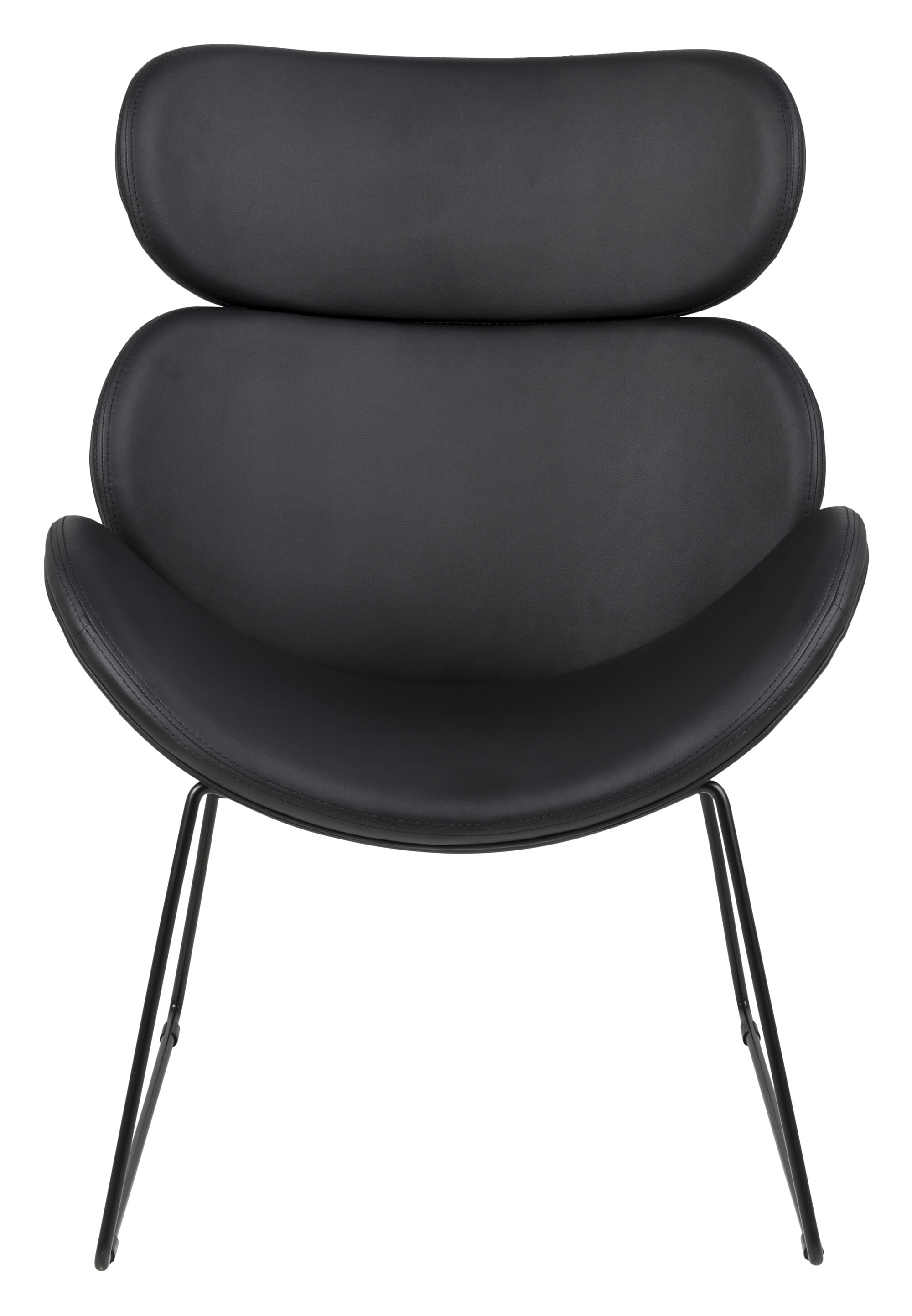 Bendt Fauteuil 'Ida' zwart onderstel, PU zwart