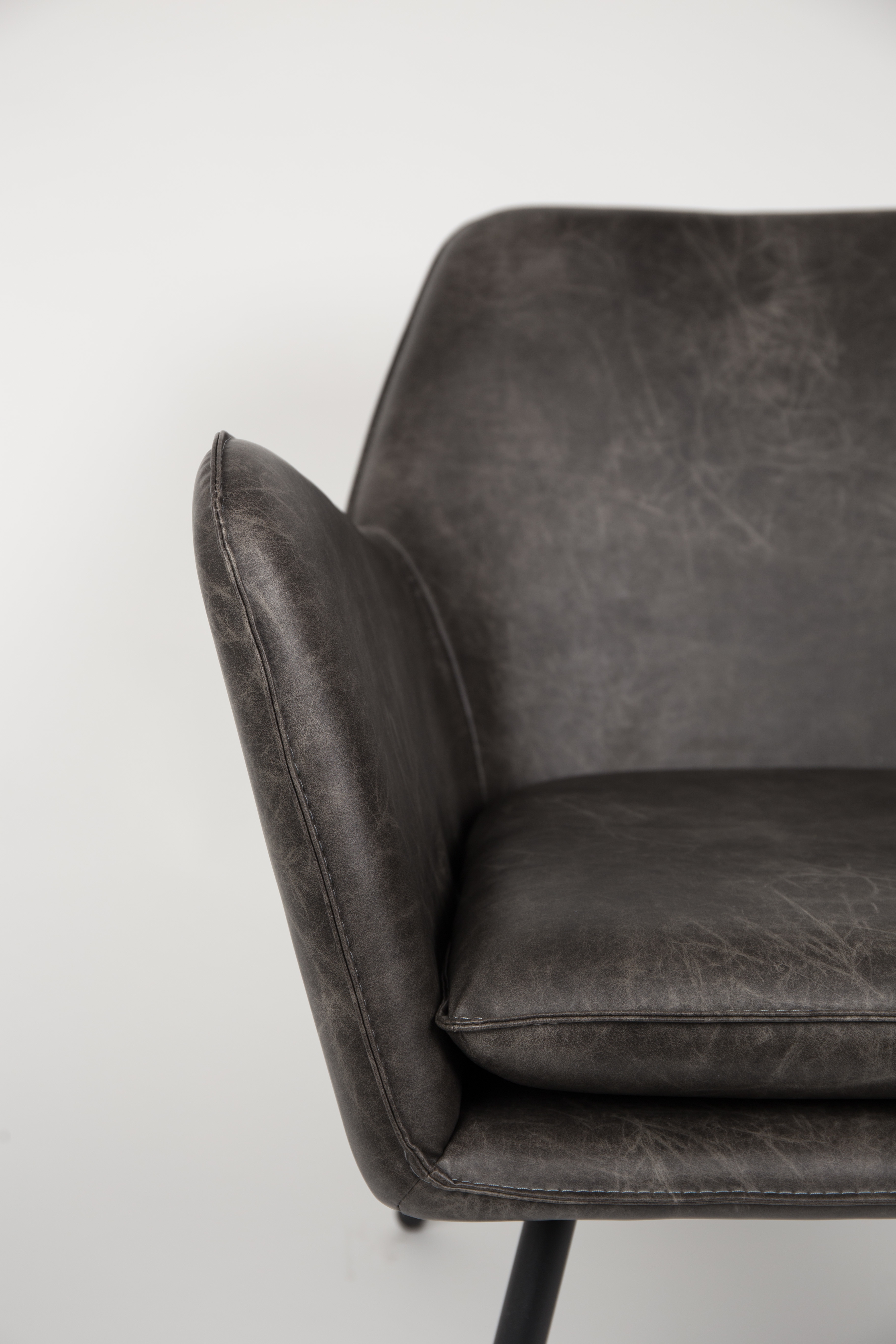 Fauteuil 'Stefan' kleur donkergrijs