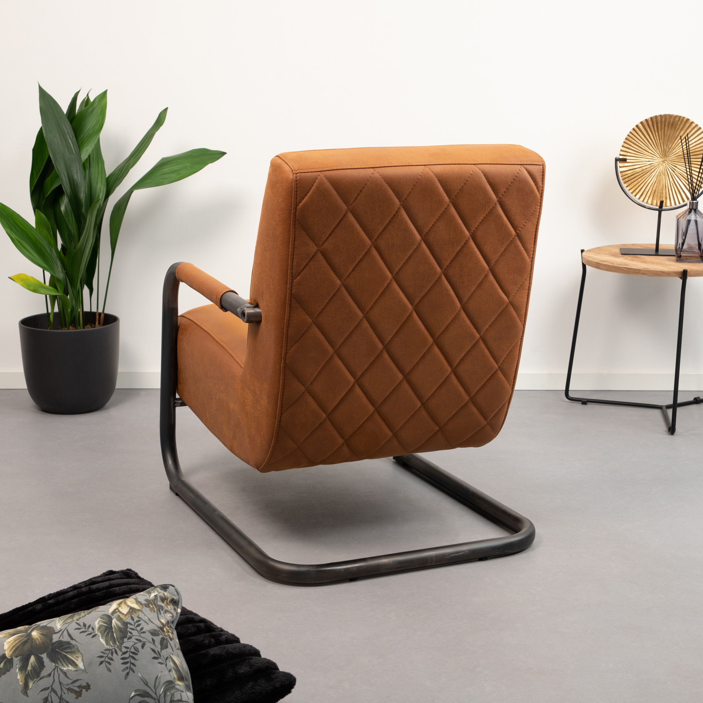 Tower Living Fauteuil 'Civo' kleur Cognac
