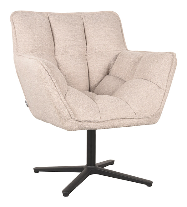 LABEL51 Draaifauteuil Ian Bouclé - Naturel