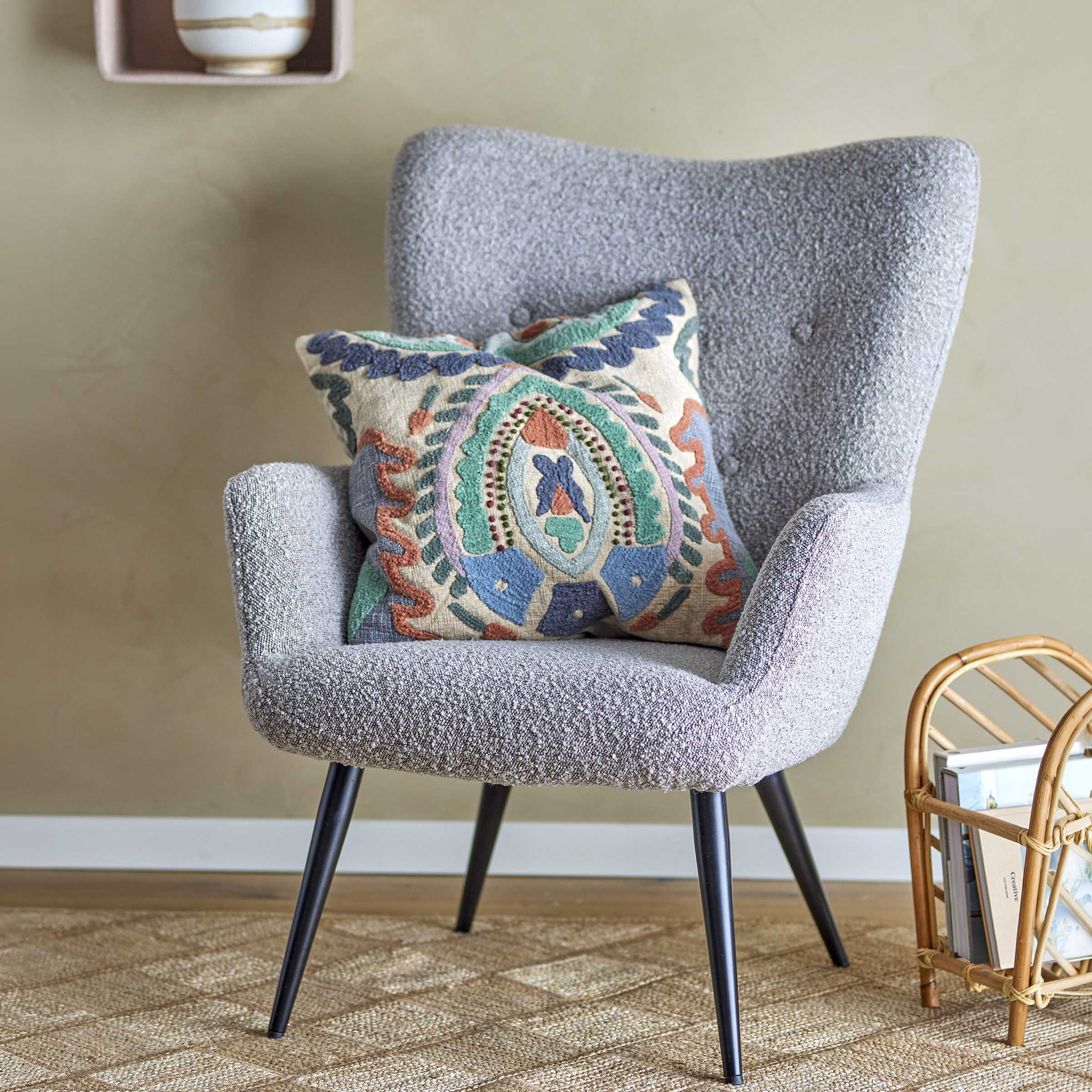 Bloomingville Fauteuil Perry Bouclé - Naturel