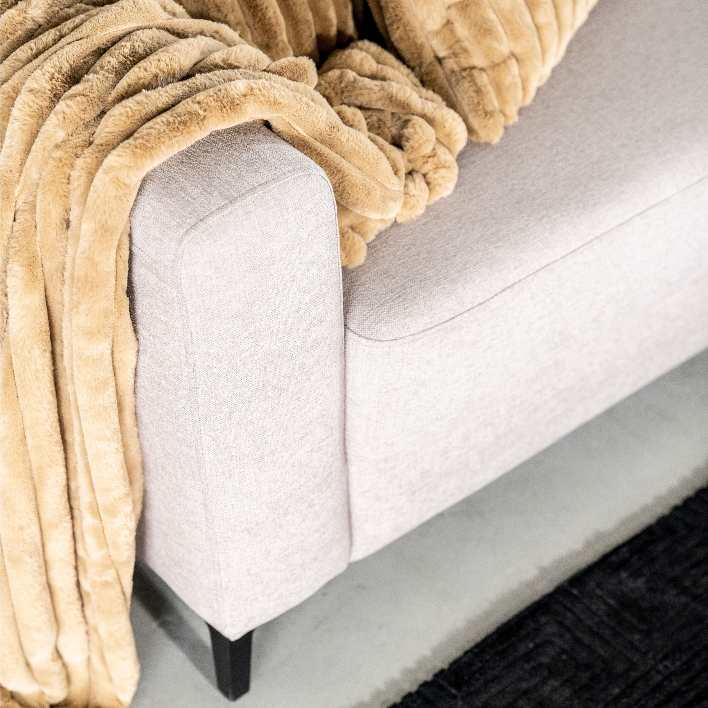 Sevn Hoekbank 'Felice' links, kleur khaki