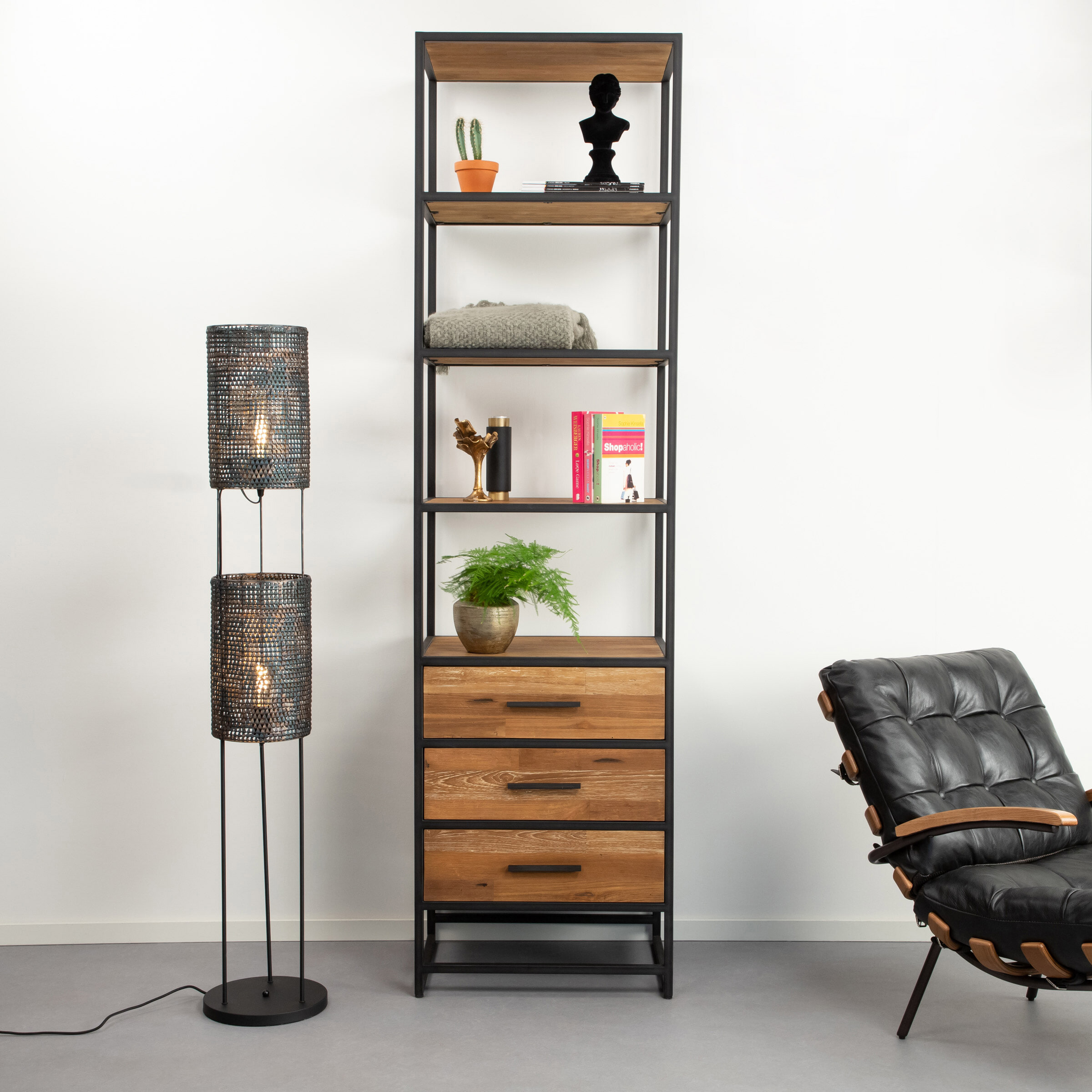 Sohome Boekenkast 'Manilla' Teak, 60 x 220cm