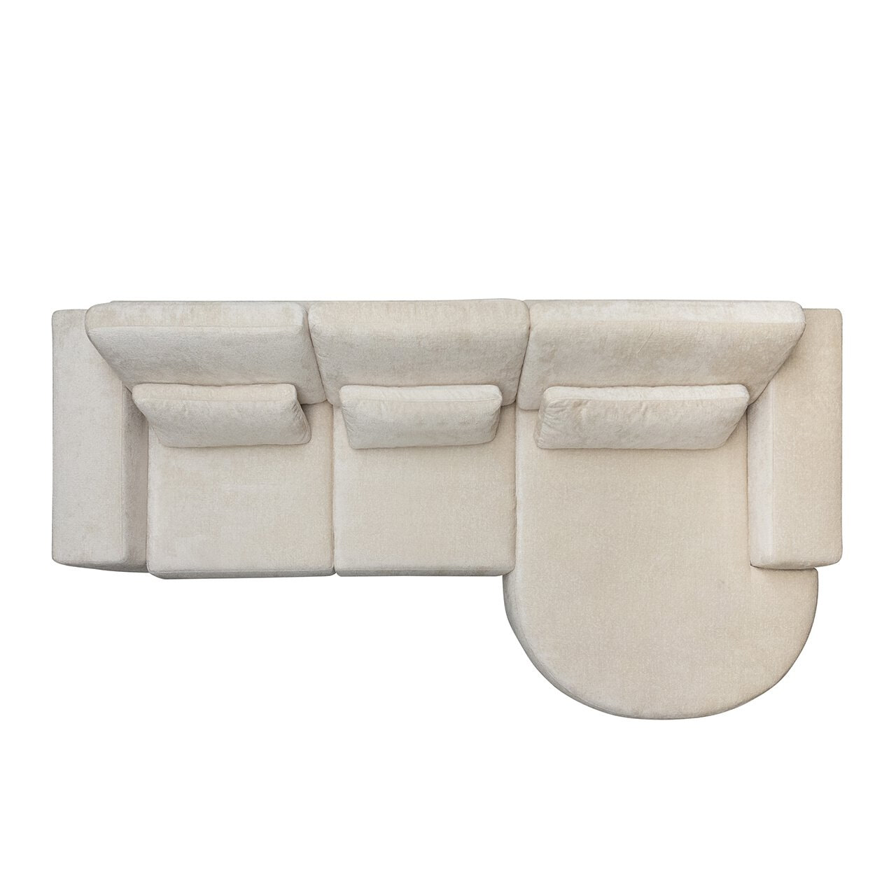 Richmond Loungebank 'Felix' Rechts, Chenille, kleur Wit