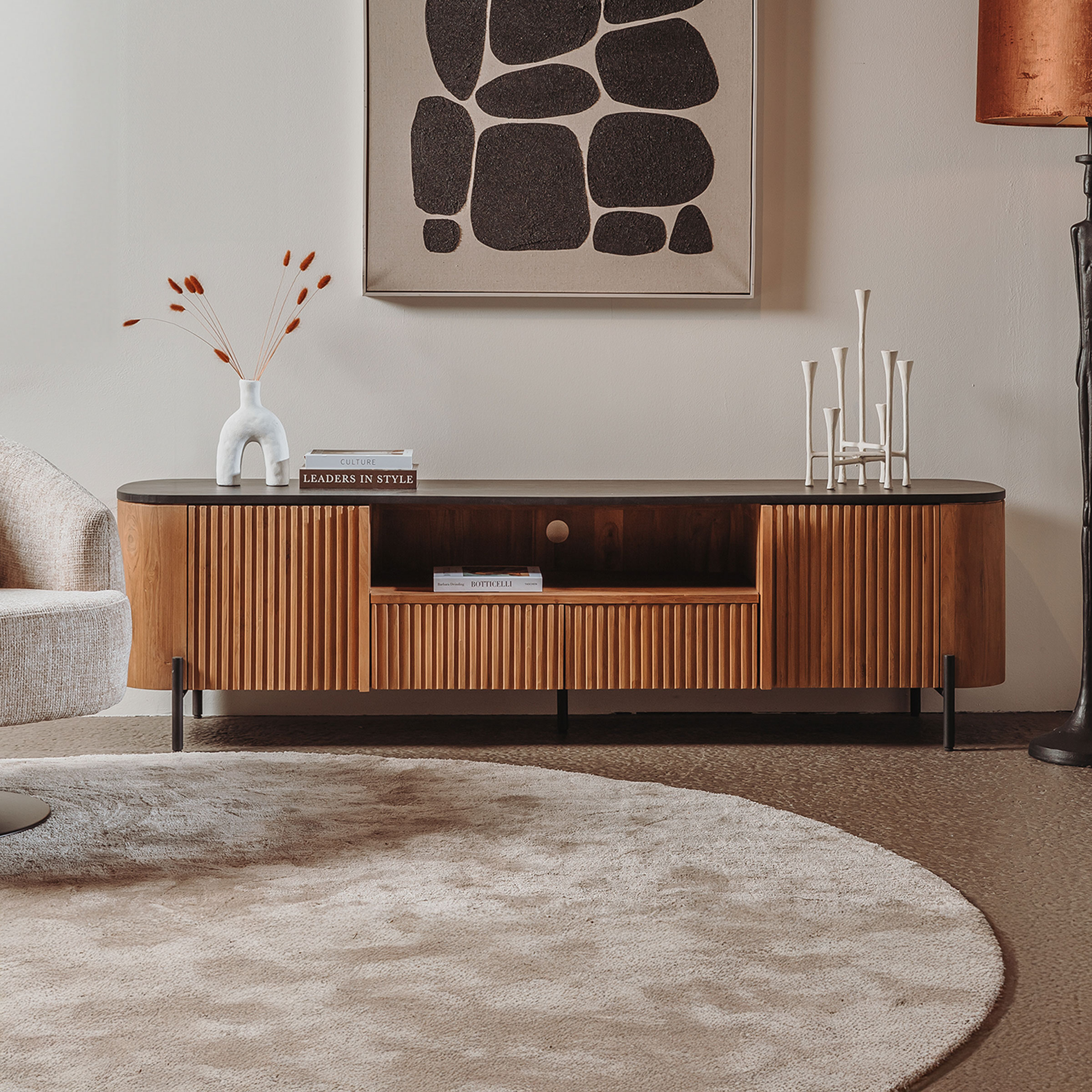 Tower Living TV-meubel 'Palazzo' Teakhout, 200cm