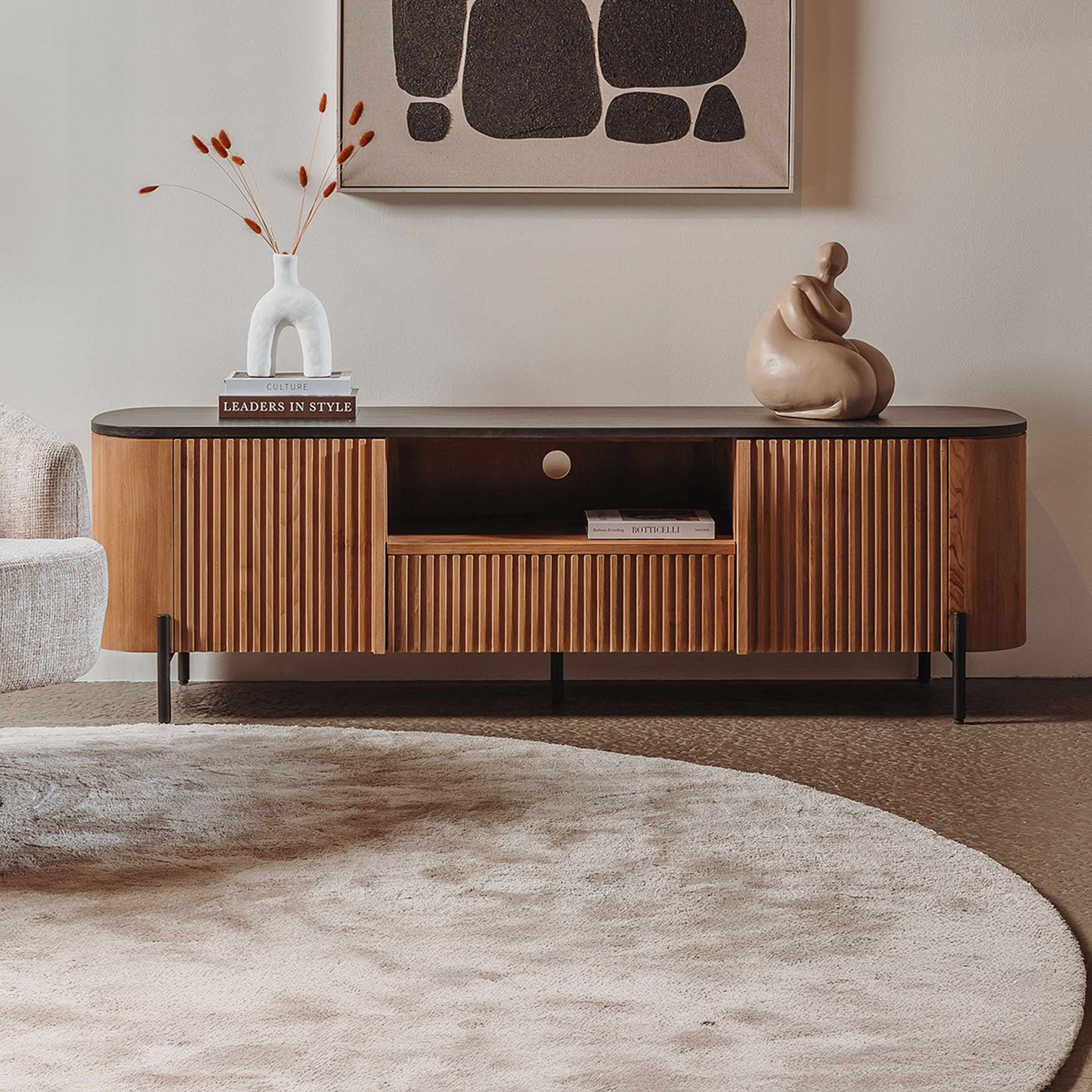 Tower Living TV-meubel 'Palazzo' Teakhout, 180cm