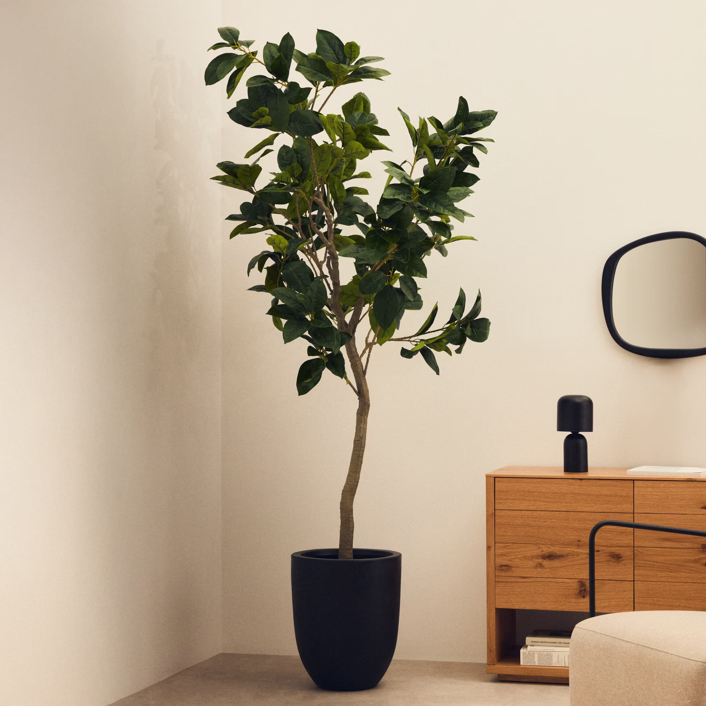 Kave Home Kunstplant Ficus 210cm hoog, excl. sierpot - Groen