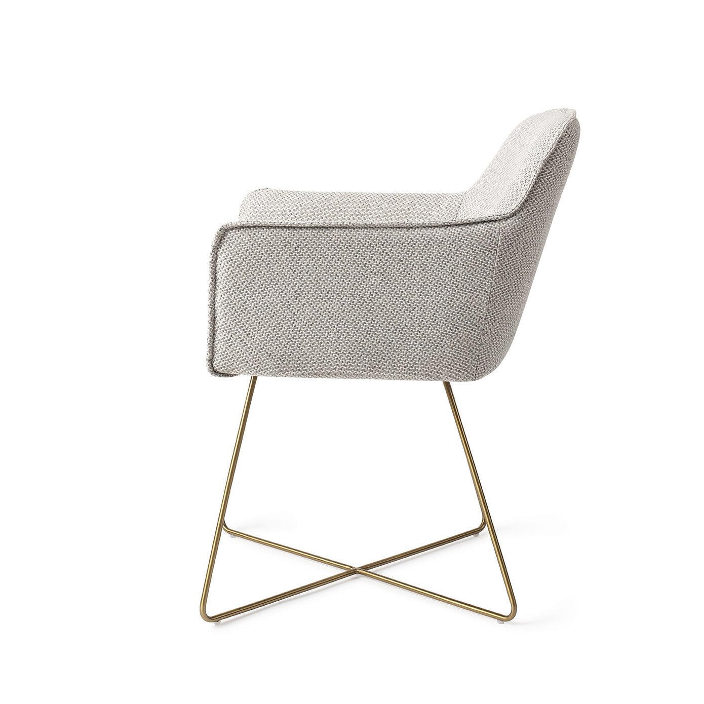 Jesper Home Eetkamerstoel 'Hofu' Cross Gold, kleur Checkers Charm
