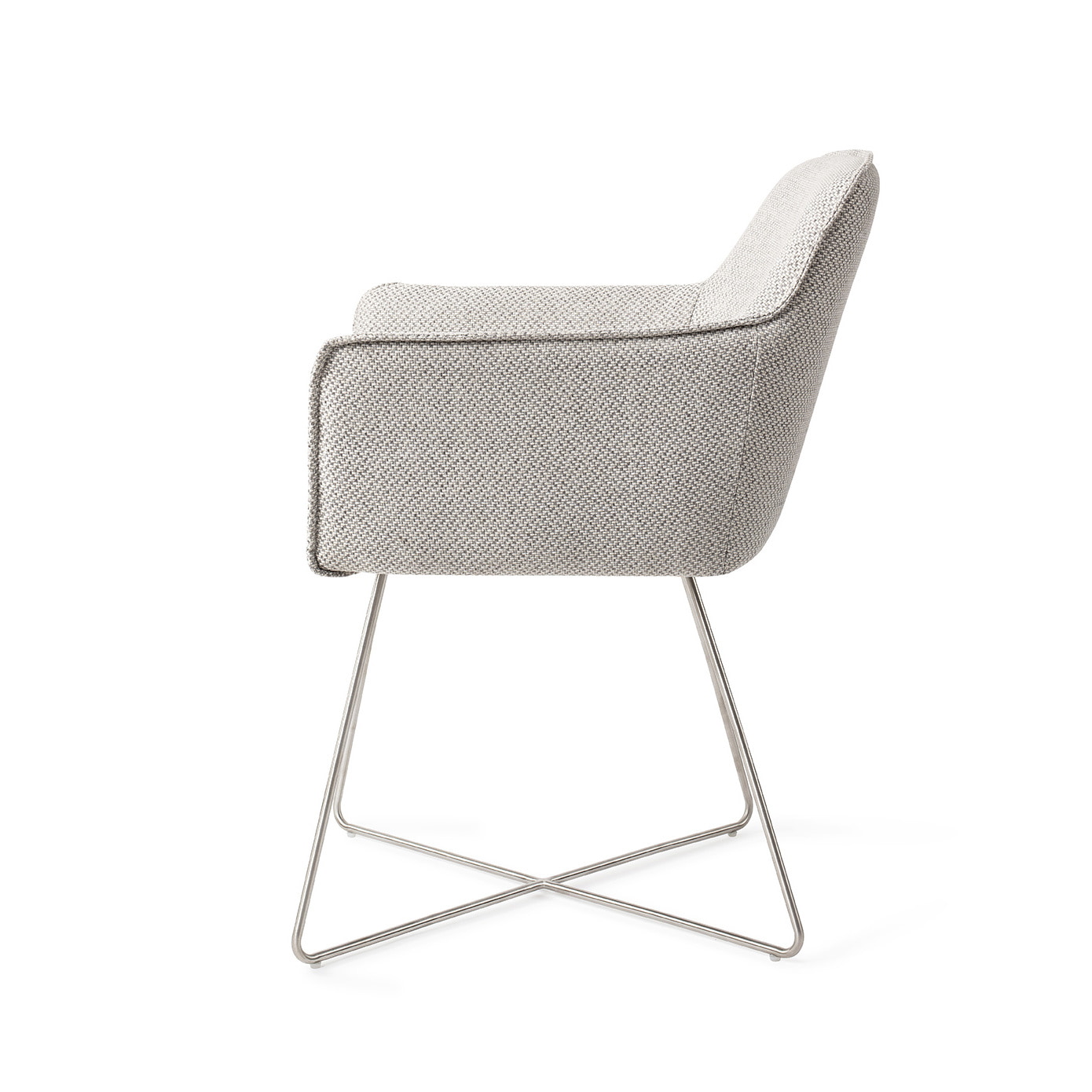 Jesper Home Eetkamerstoel 'Hofu' Cross Steel, kleur Checkers Charm