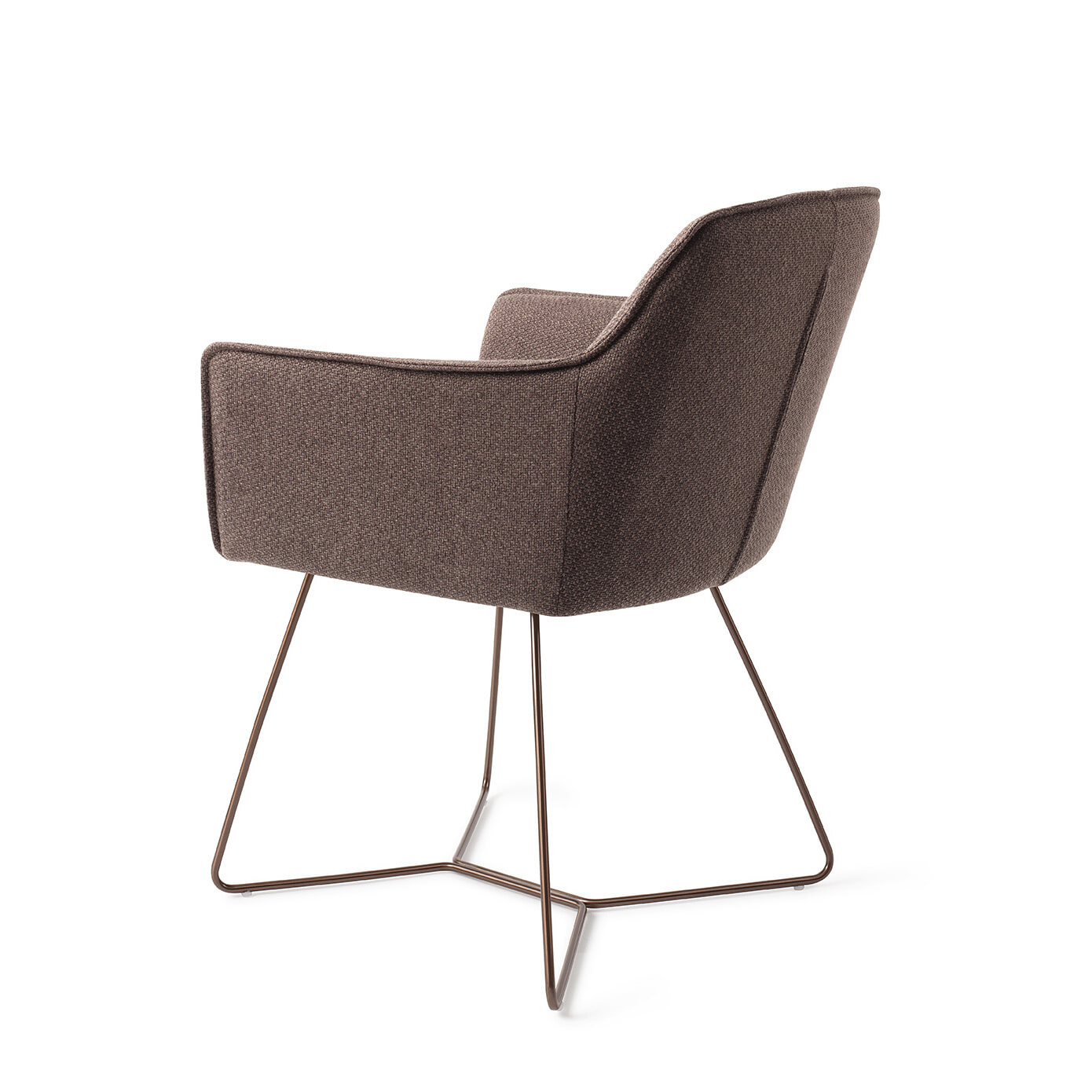 Jesper Home Eetkamerstoel 'Hofu' Beehive Rose Gold, kleur Potters Clay
