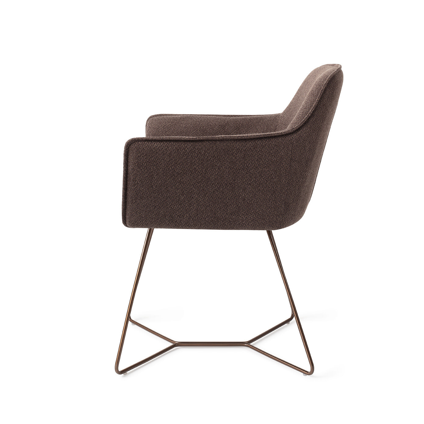 Jesper Home Eetkamerstoel 'Hofu' Beehive Rose Gold, kleur Potters Clay