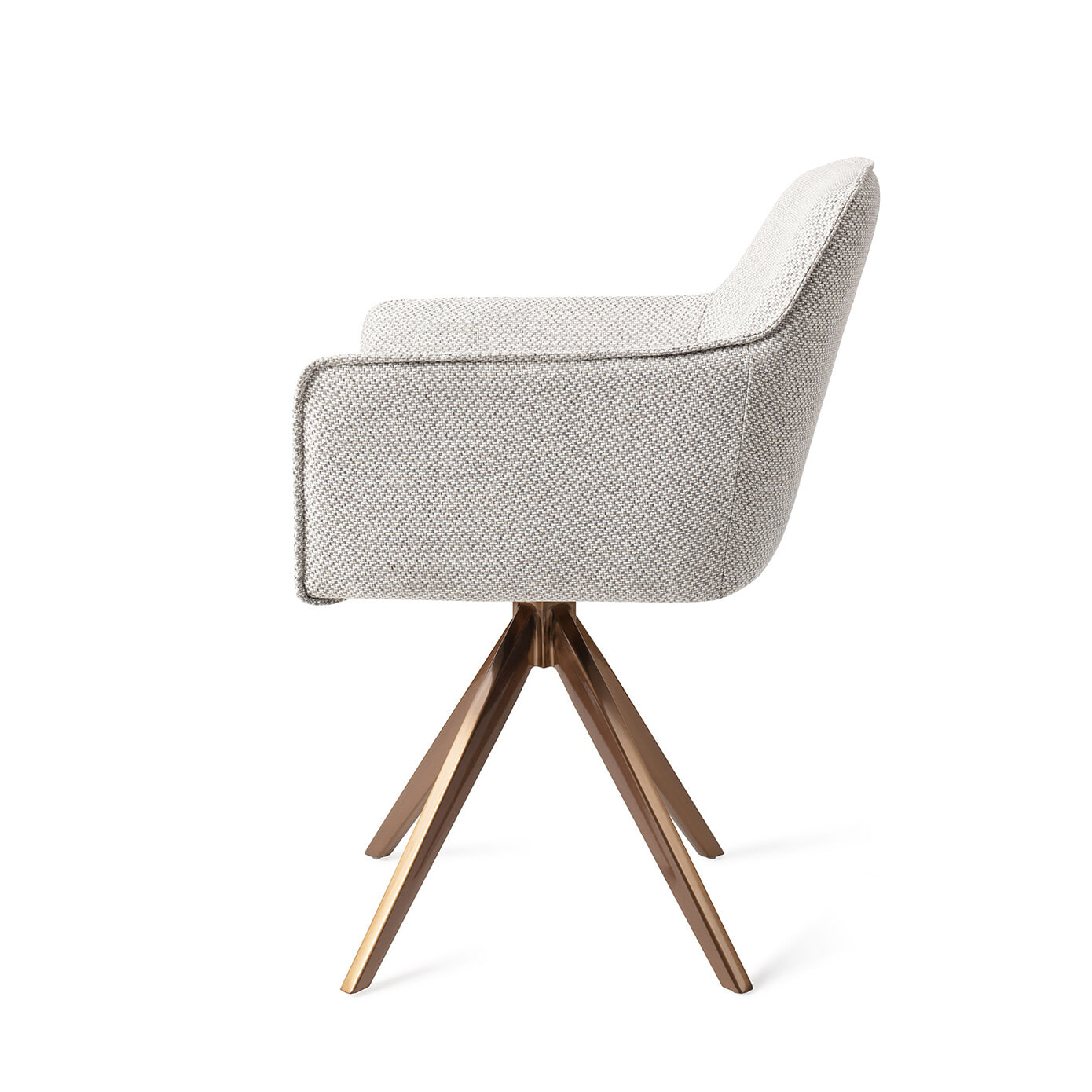 Jesper Home Eetkamerstoel 'Hofu' Turn Rose Gold, kleur Checkers Charm