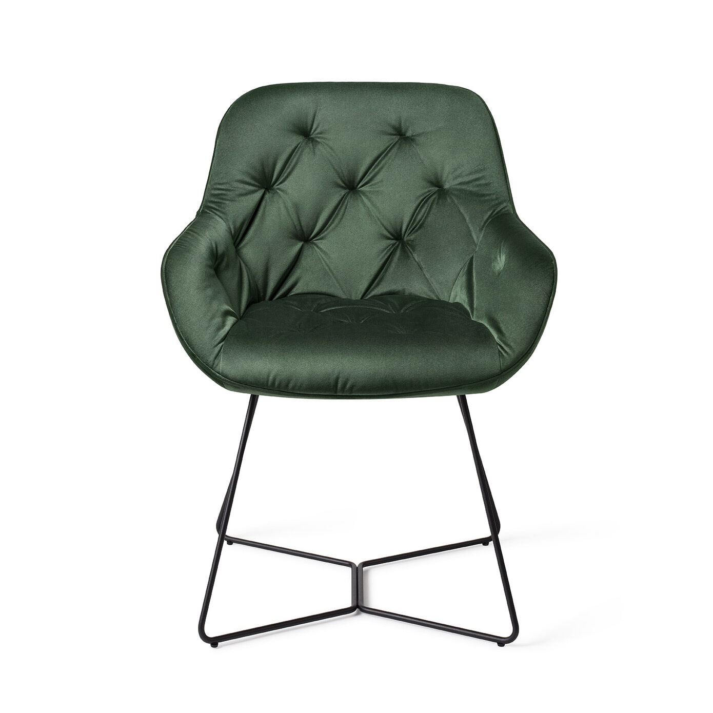Jesper Home Eetkamerstoel 'Tara' Beehive Black, kleur Jungle Zen Jesper Home Eetkamerstoel 'Tara' Beehive Black, kleur Jungle Zen