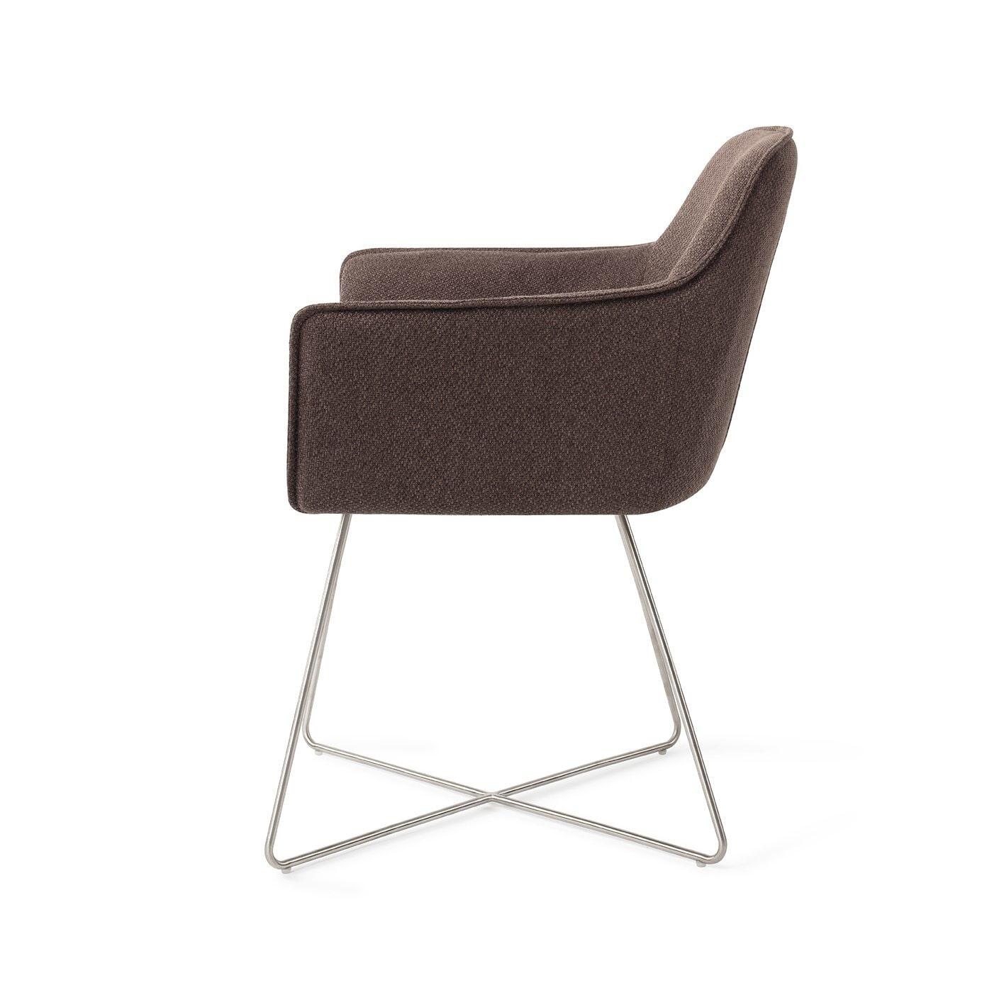 Jesper Home Eetkamerstoel 'Hofu' Cross Steel, kleur Potters Clay