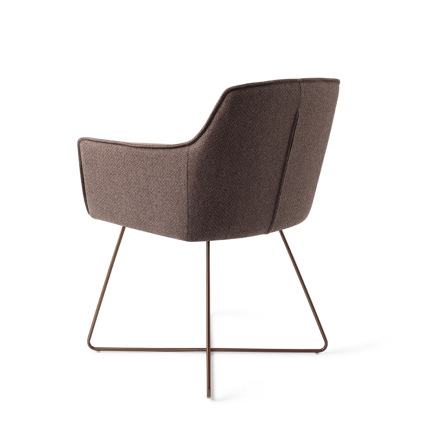 Jesper Home Eetkamerstoel 'Hofu' Cross Rose Gold, kleur Potters Clay