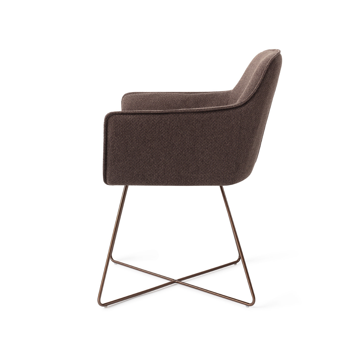 Jesper Home Eetkamerstoel 'Hofu' Cross Rose Gold, kleur Potters Clay